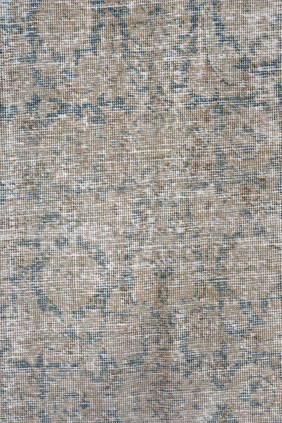 7' x 11' one-of-a-kind handmade antique Tabriz large size rug. Color palette: ivory, taupe, beige, slate, pale blue, gray