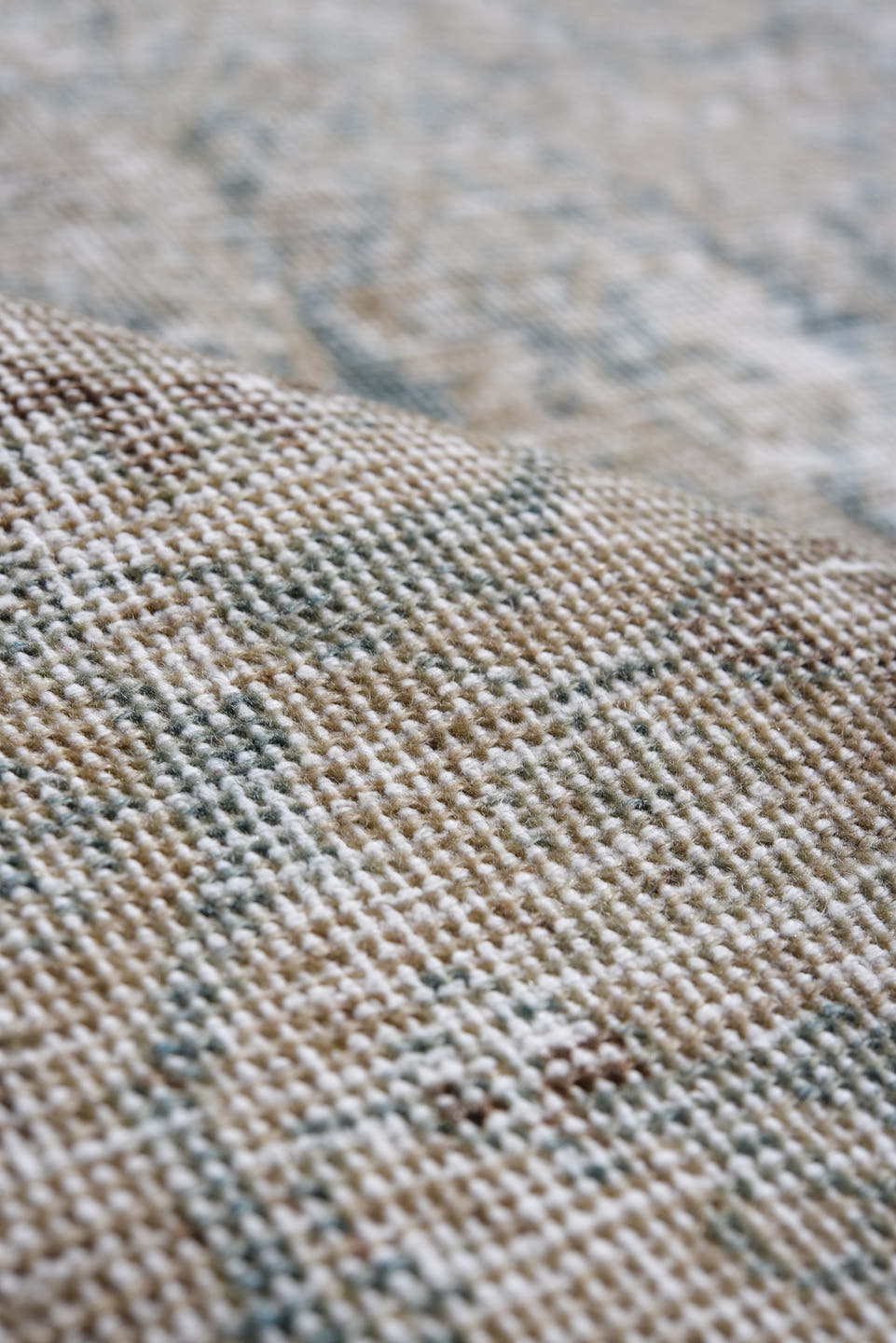 7' x 11' one-of-a-kind handmade antique Tabriz large size rug. Color palette: ivory, taupe, beige, slate, pale blue, gray
