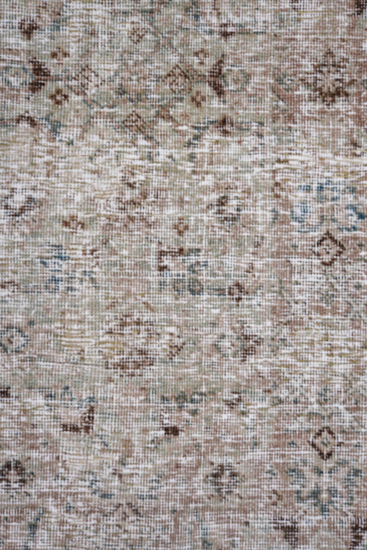8' x 11' one-of-a-kind handmade antique Tabriz large size rug. Color palette: taupe, ivory, charcoal, pale blue, gray, beige