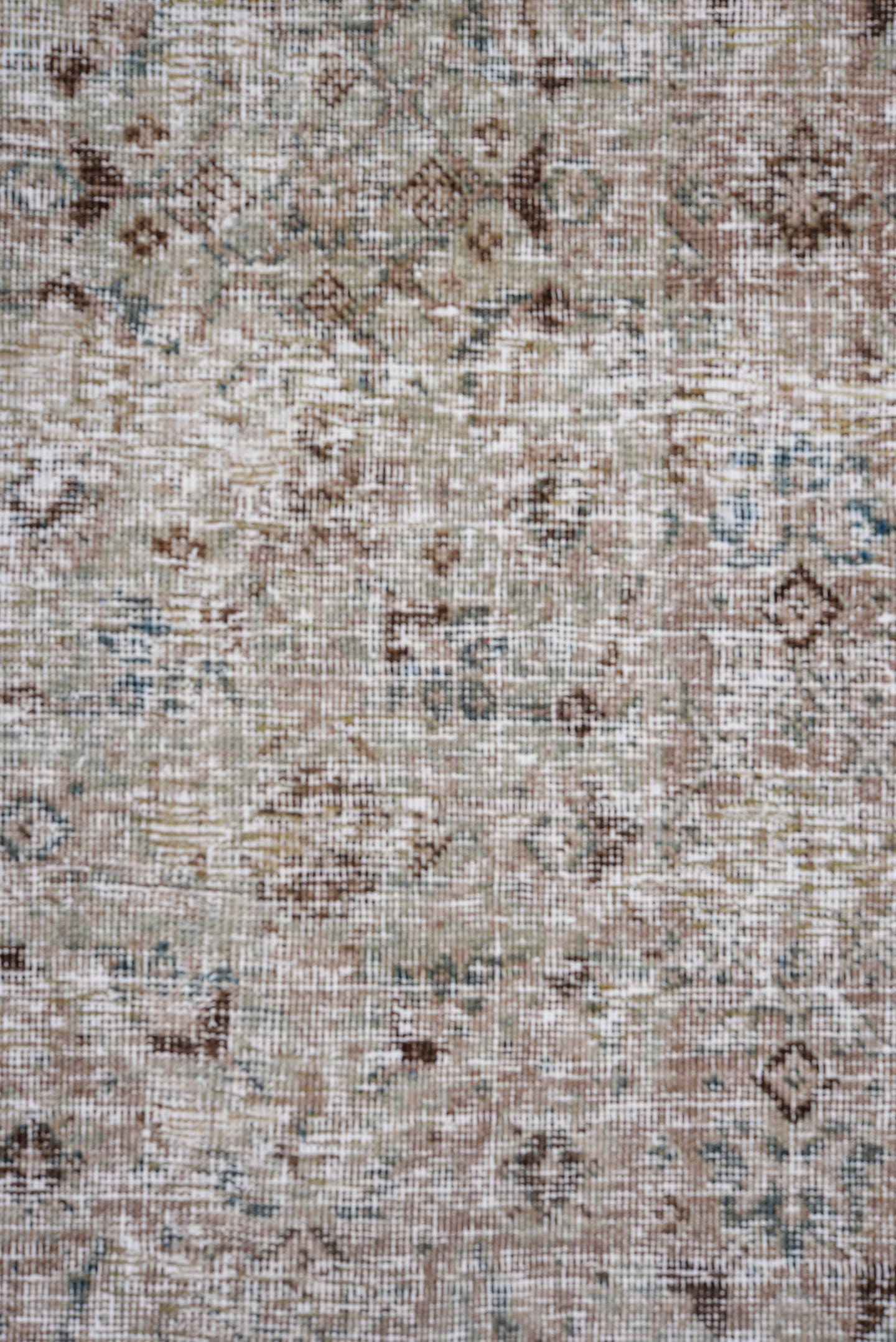 8' x 11' one-of-a-kind handmade antique Tabriz large size rug. Color palette: taupe, ivory, charcoal, pale blue, gray, beige