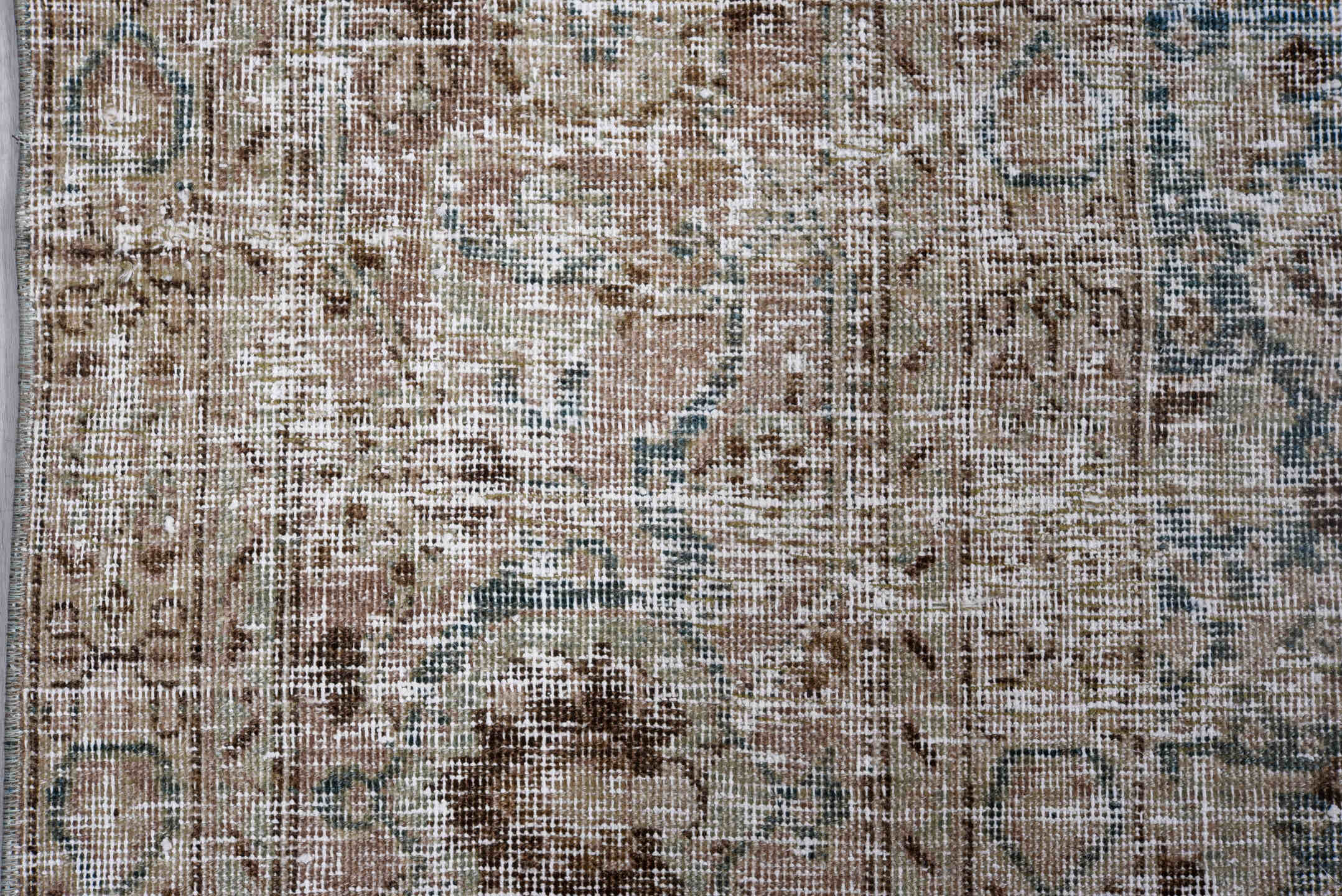 8' x 11' one-of-a-kind handmade antique Tabriz large size rug. Color palette: taupe, ivory, charcoal, pale blue, gray, beige