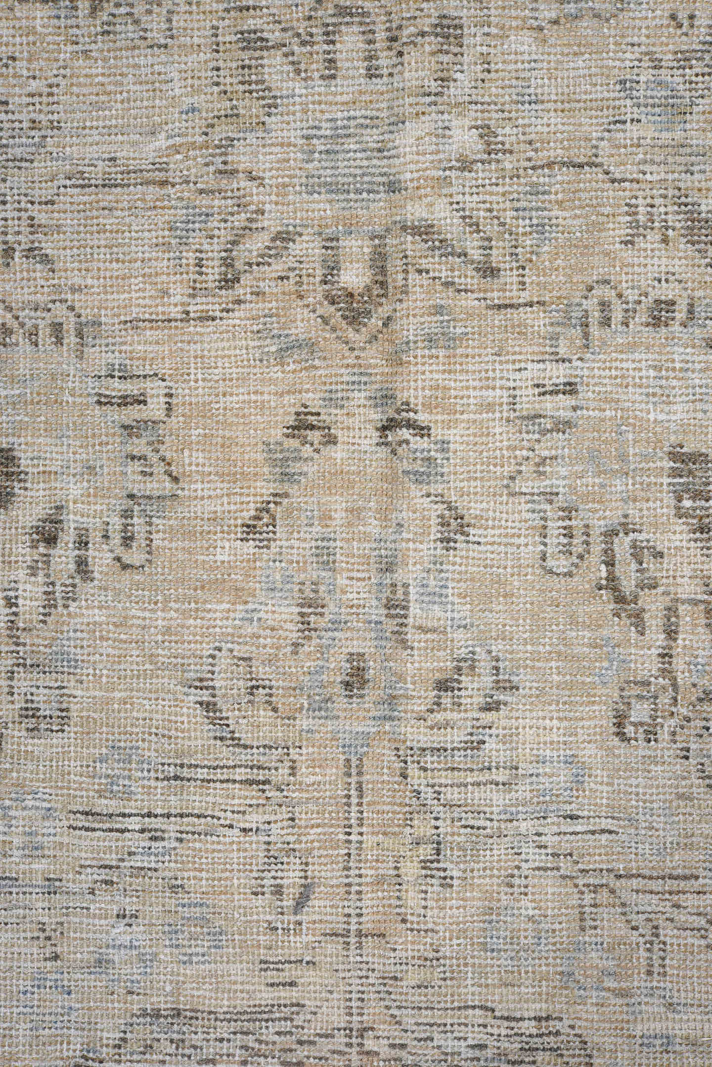 8' x 12' one-of-a-kind handmade antique Mahal large size rug. Color palette: ivory, taupe, gray, pale blue, beige, charcoal
