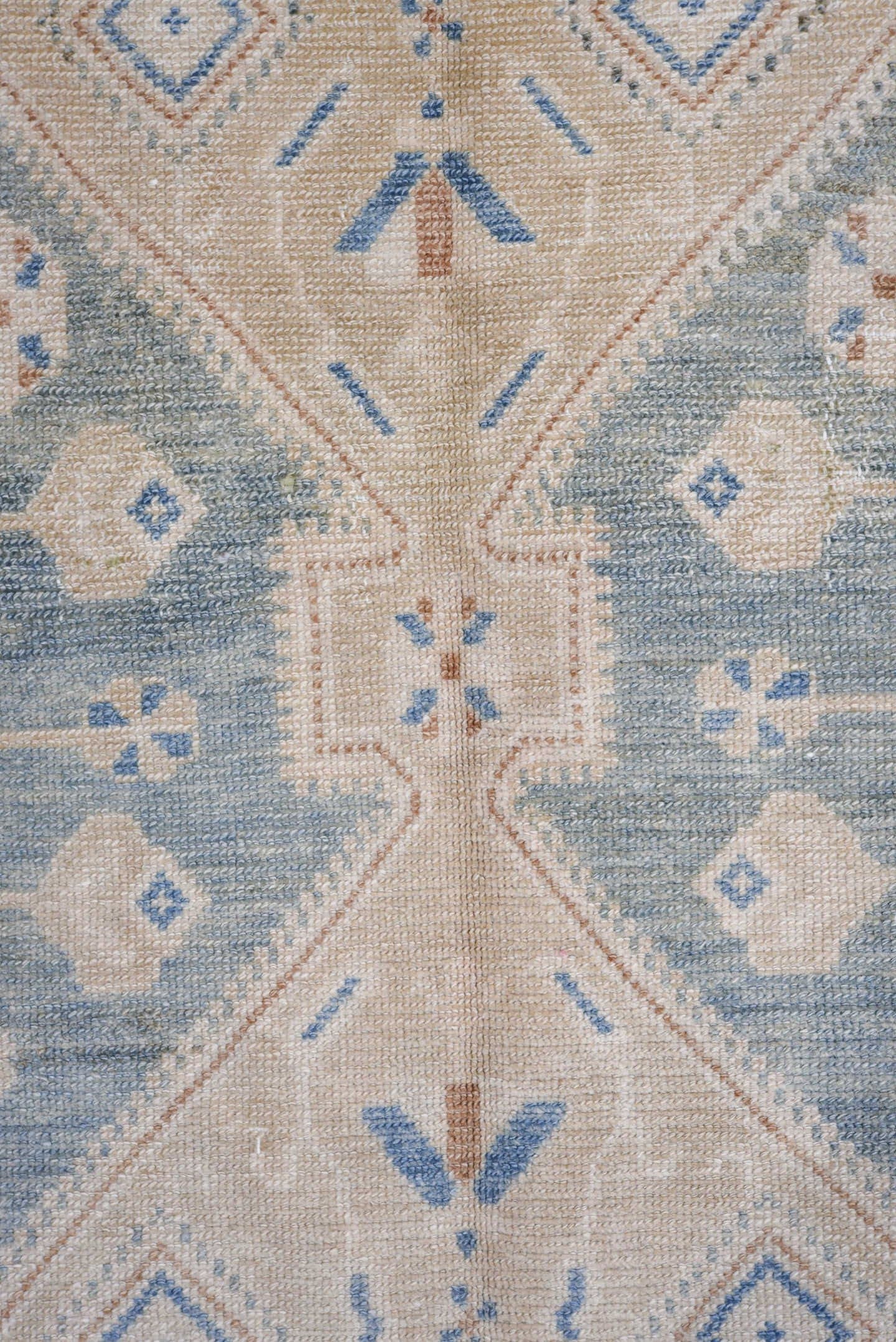 4' x 8' one-of-a-kind handmade antique Hamadan rug. Color palette: ivory, sky blue, pale blue, taupe, camel, rust