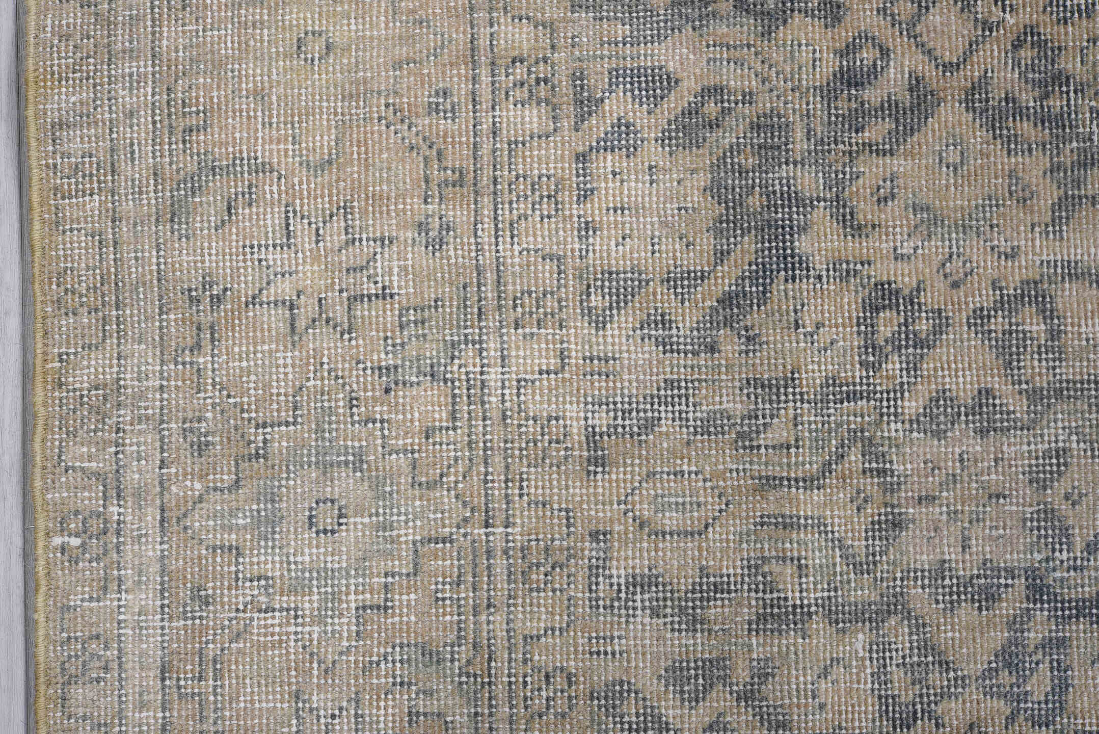 5' x 7' one-of-a-kind handmade vintage Tabriz rug. Color palette: black, blue, charcoal, dark gray, dim gray, floral white