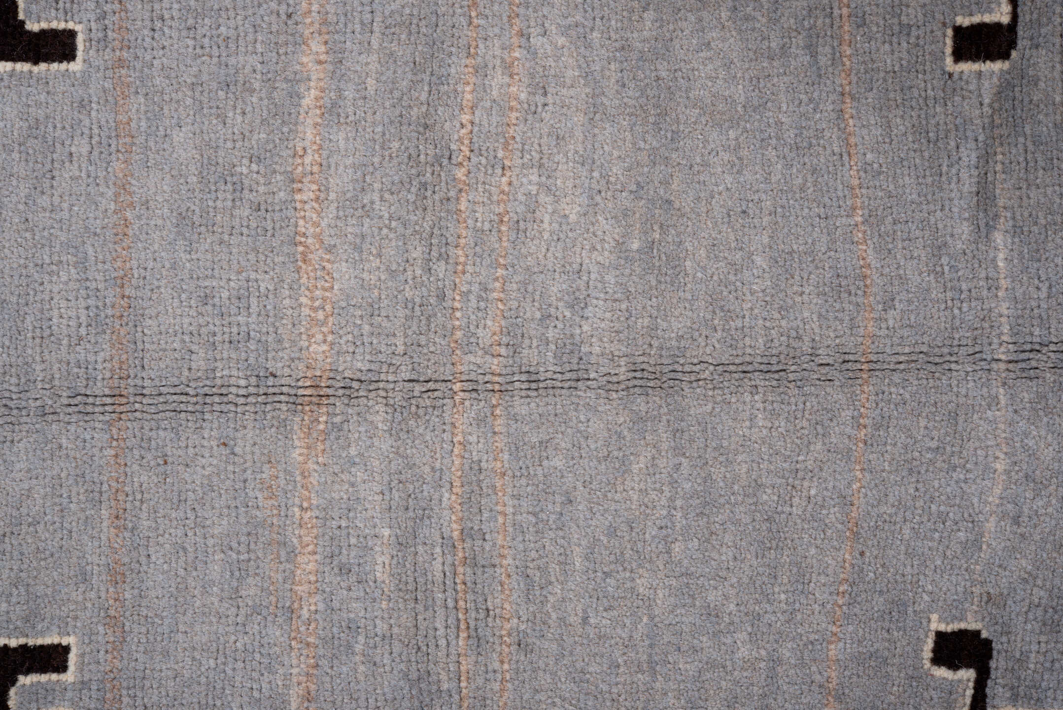 8' x 12' one-of-a-kind handmade vintage Kars large size rug. Color palette: black, brown, charcoal, dark gray, gray