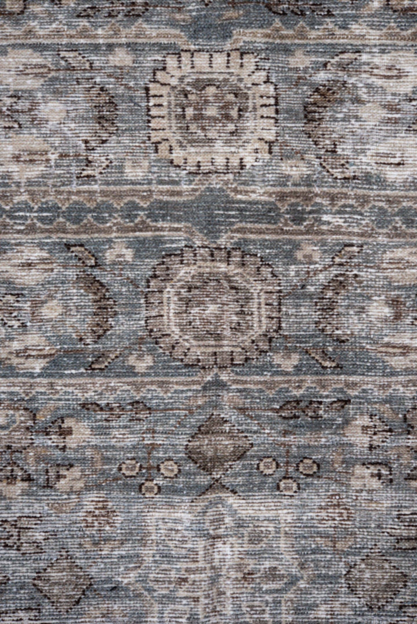 4' x 6' one-of-a-kind handmade vintage Malayer small size rug. Color palette: ivory, taupe, light blue, brown, beige, slate