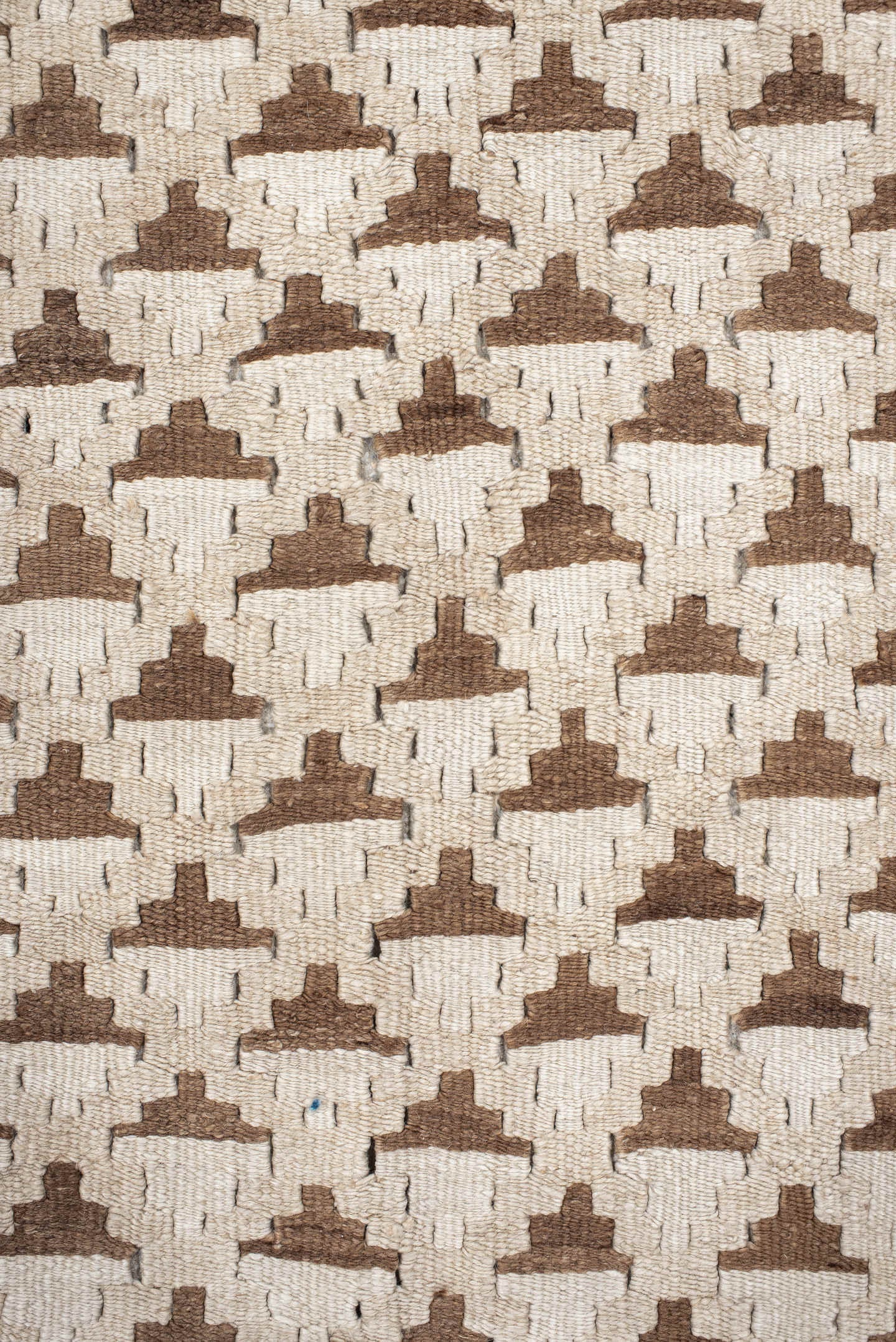 6' x 10' one-of-a-kind handmade antique Kilim large size rug. Color palette: ivory, taupe, brown, beige, camel, gray