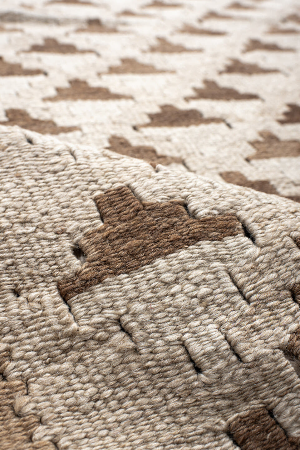 6' x 10' one-of-a-kind handmade antique Kilim large size rug. Color palette: ivory, taupe, brown, beige, camel, gray
