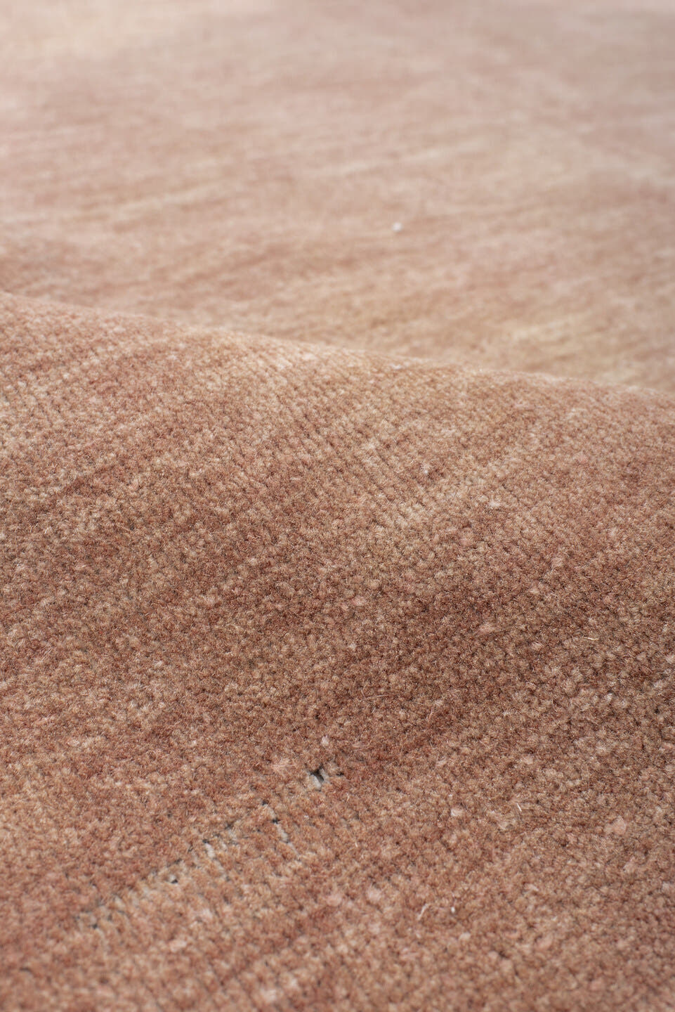 5' x 7' one-of-a-kind handmade vintage Gabbe rug. Color palette: blush, rose, ivory, taupe, pink, red, beige, gray