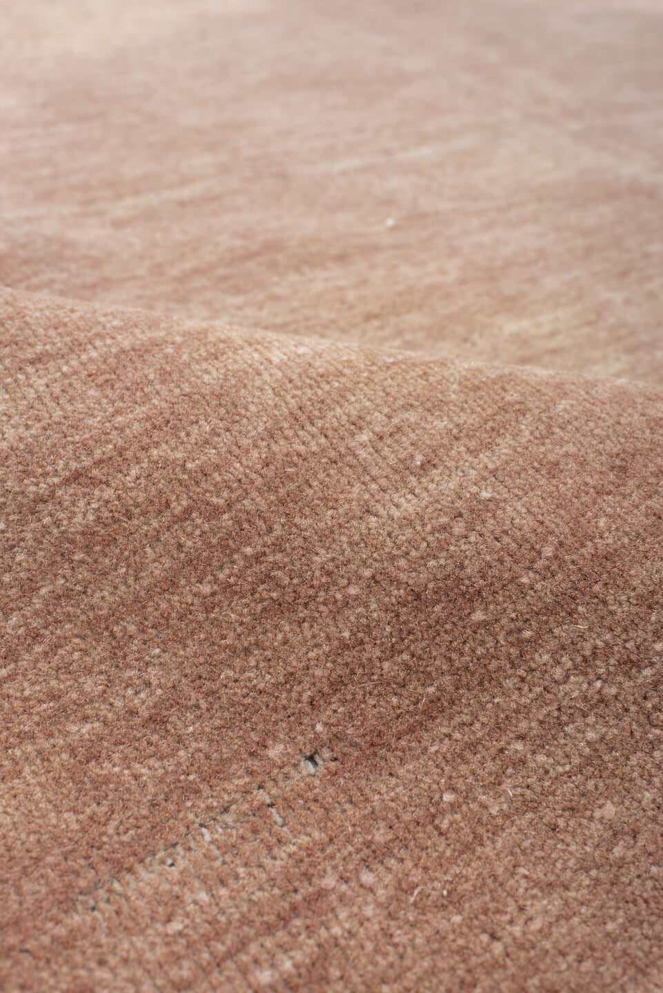 5' x 7' one-of-a-kind handmade vintage Gabbe rug. Color palette: blush, rose, ivory, taupe, pink, red, beige, gray