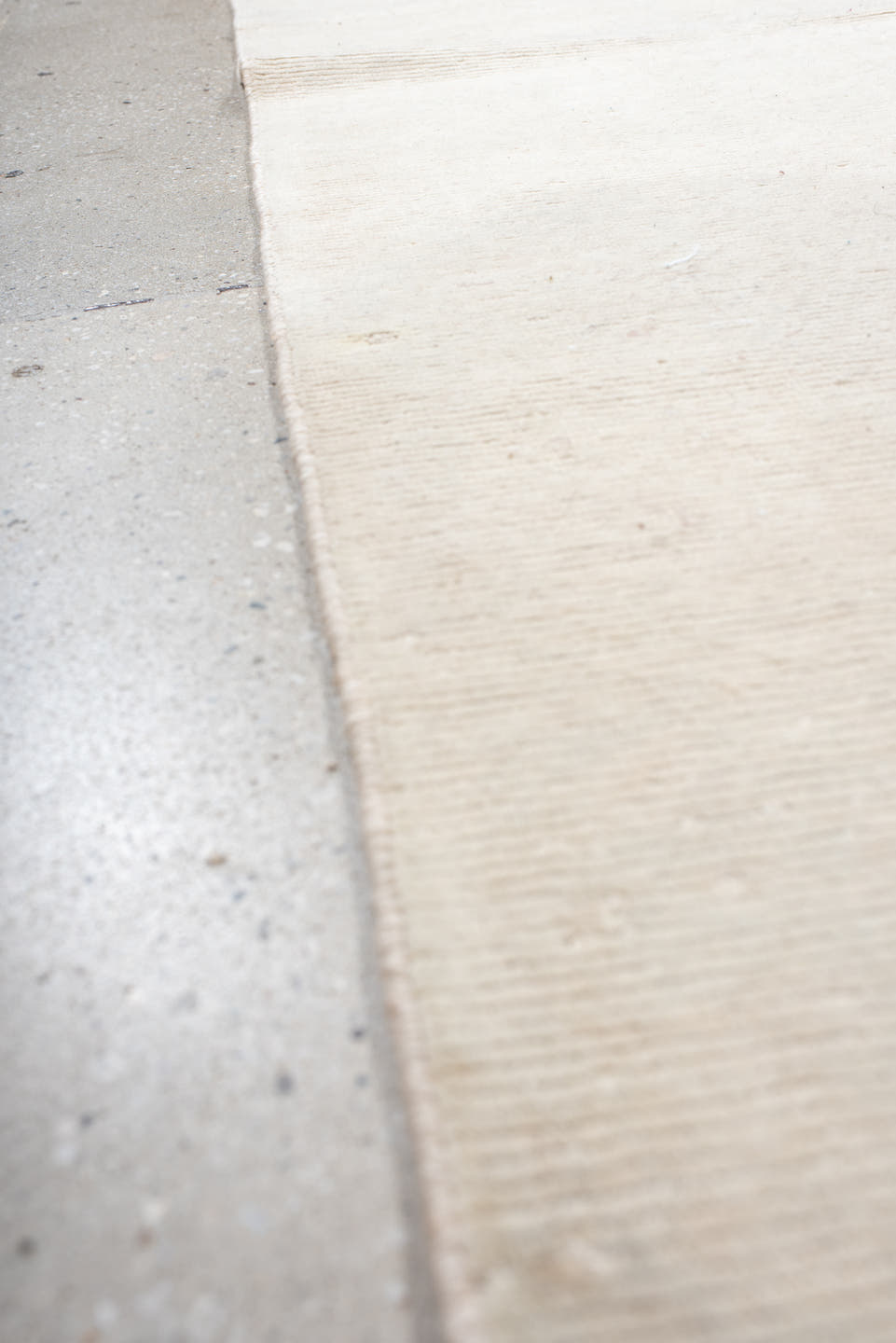 6' x 6' one-of-a-kind handmade vintage Tibetan rug. Color palette: ivory, cream, beige, taupe, gray