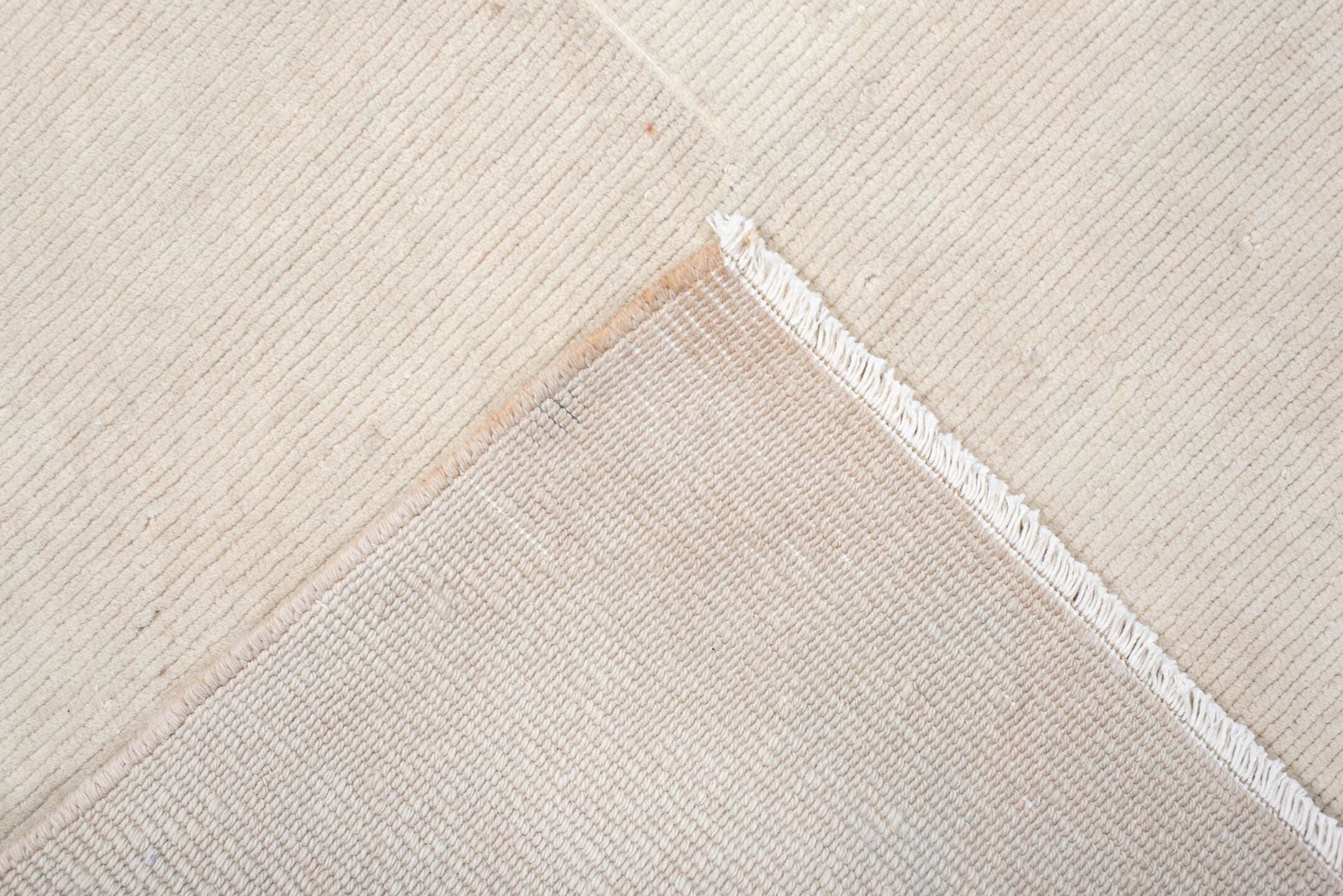 6' x 6' one-of-a-kind handmade vintage Tibetan rug. Color palette: ivory, cream, beige, taupe, gray