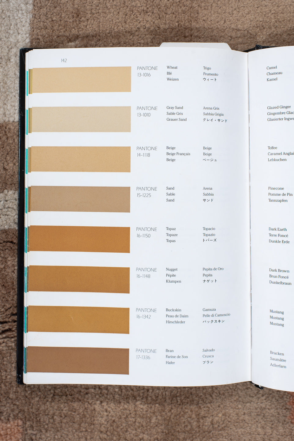 6' x 6' one-of-a-kind handmade handmade Modern rug. Color palette: taupe, ivory, blush, coral, beige, gray, pink, terracotta