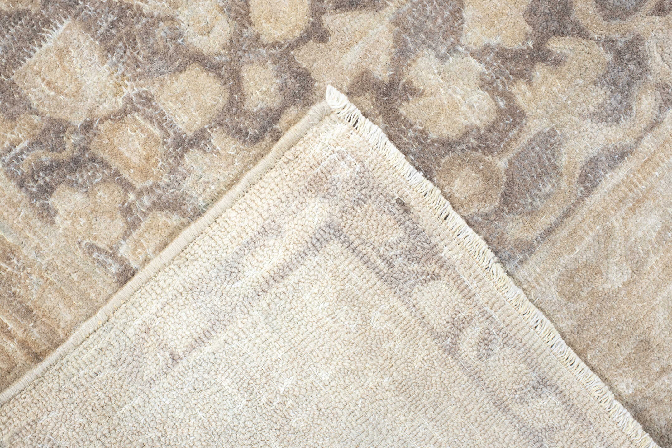 4' x 5' one-of-a-kind handmade antique Hooked small size rug. Color palette: ivory, beige, taupe, charcoal, cream, gray