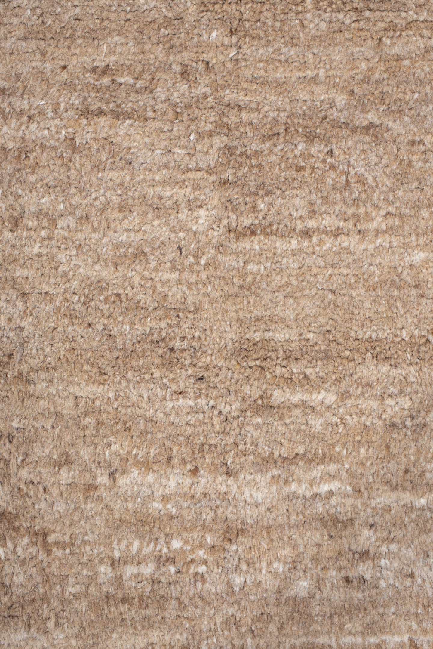 8' x 9' one-of-a-kind handmade vintage India rug. Color palette: tan, camel, taupe, beige, cream, gray, ivory