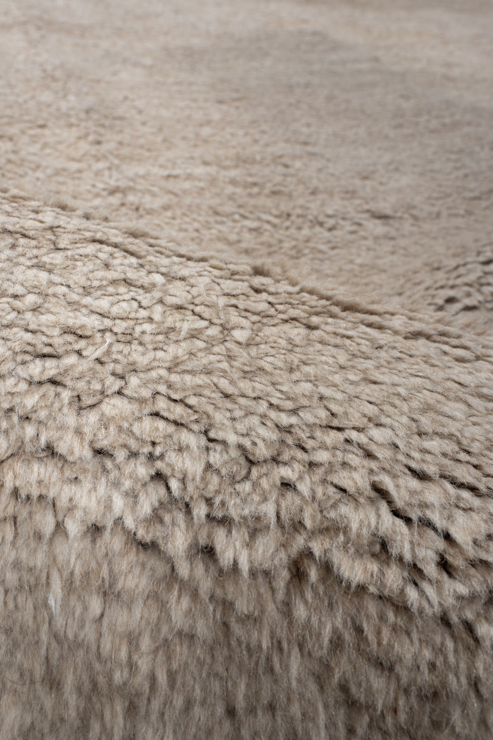 9' x 11' one-of-a-kind handmade vintage Ido large size rug. Color palette: ivory, cream, beige, taupe, charcoal, gray, black