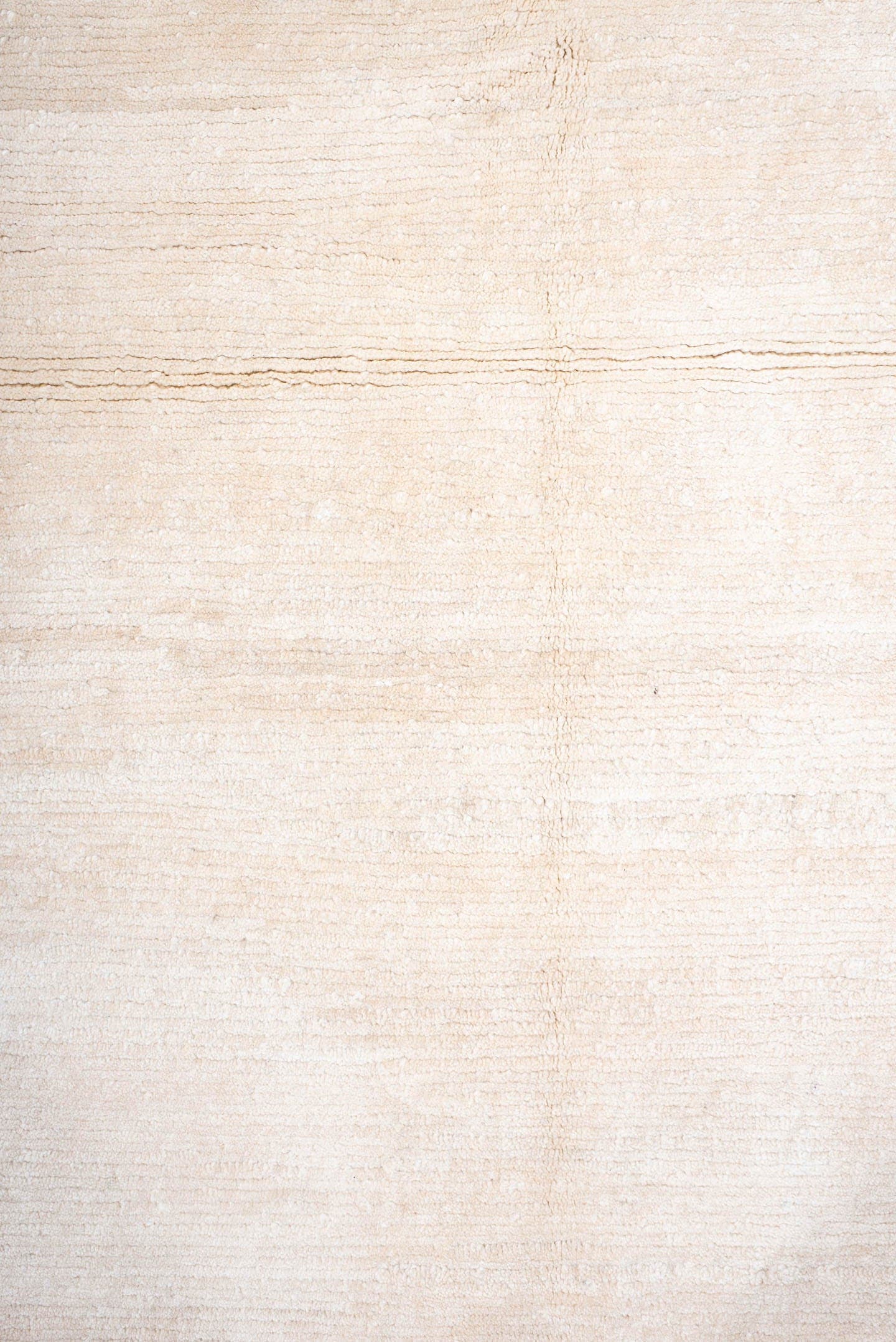 8' x 9' one-of-a-kind handmade vintage Tibetan rug. Color palette: ivory, blush, peach, cream, taupe, pink, terracotta