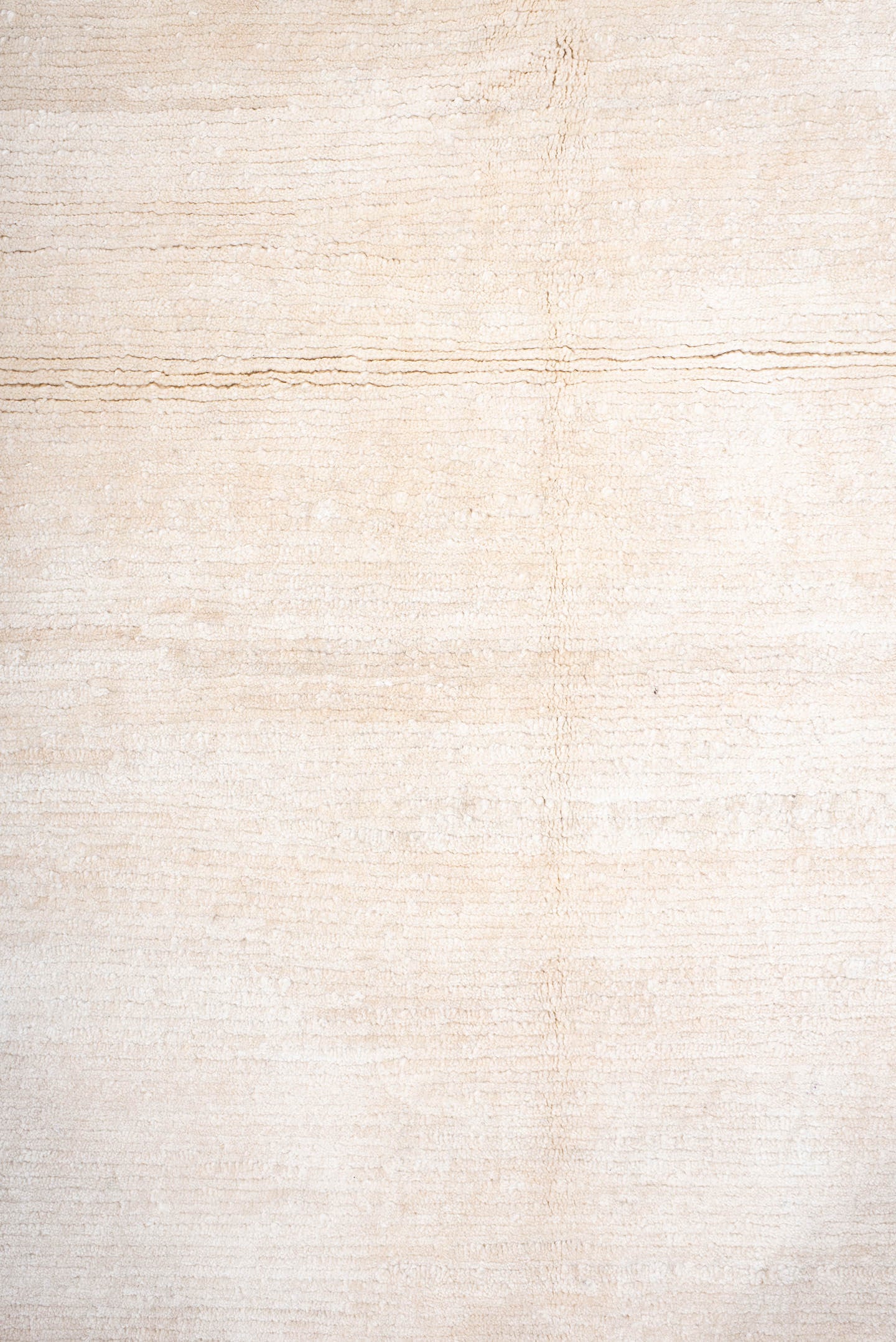 8' x 9' one-of-a-kind handmade vintage Tibetan rug. Color palette: ivory, blush, peach, cream, taupe, pink, terracotta