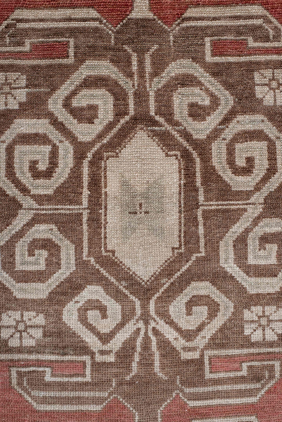 4' x 6' one-of-a-kind handmade antique Hamadan small size rug. Color palette: ivory, rust, taupe, brown, rose, terracotta