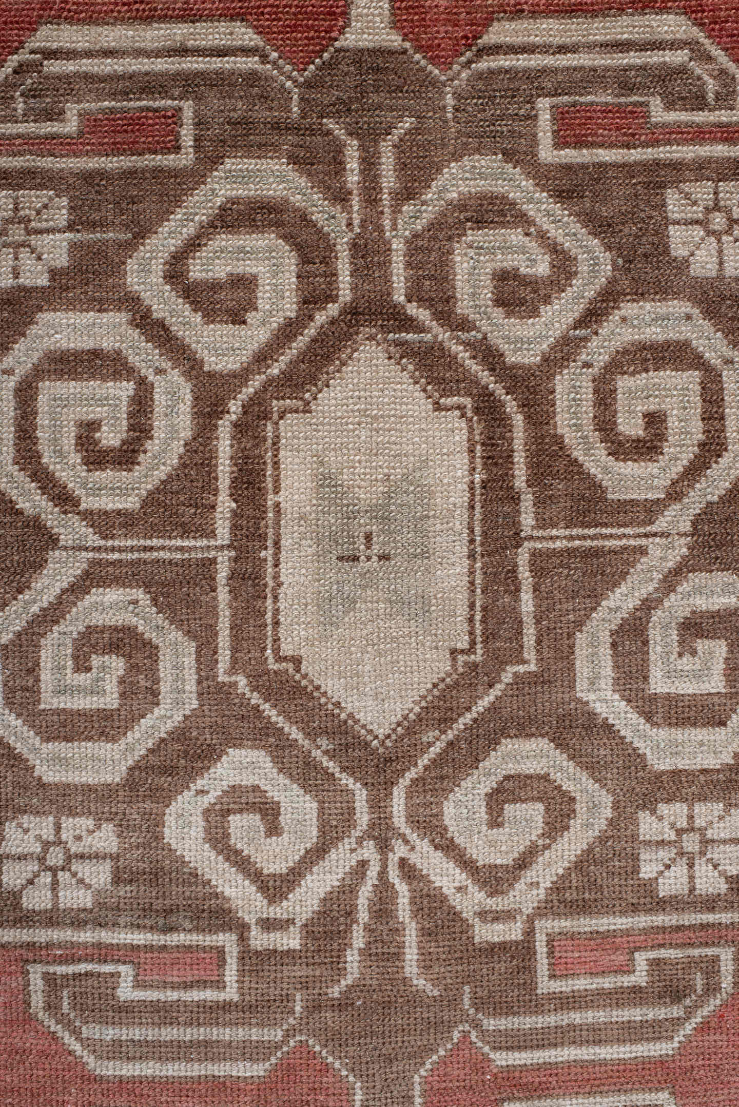 4' x 6' one-of-a-kind handmade antique Hamadan small size rug. Color palette: ivory, rust, taupe, brown, rose, terracotta