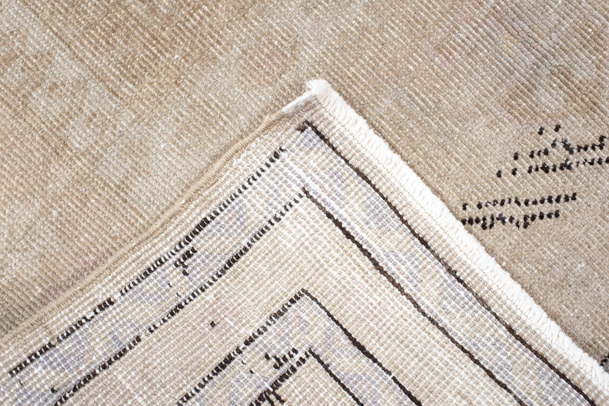 3' x 5' one-of-a-kind handmade antique Sparta small size rug. Color palette: ivory, taupe, beige, charcoal, greige, gray