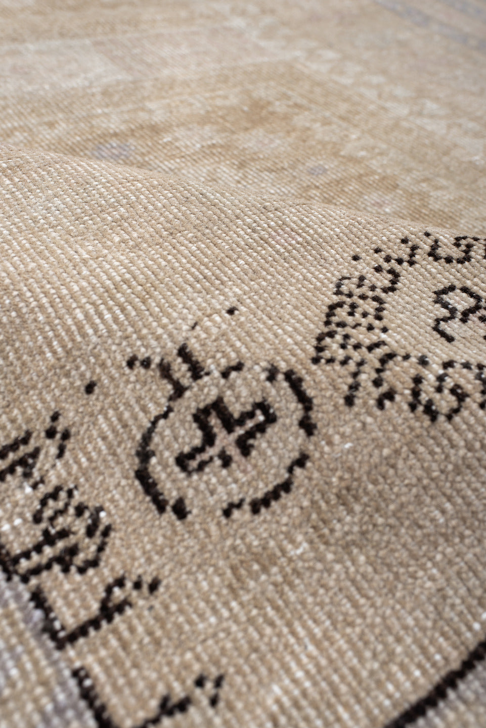 3' x 5' one-of-a-kind handmade antique Sparta small size rug. Color palette: ivory, taupe, beige, charcoal, greige, gray