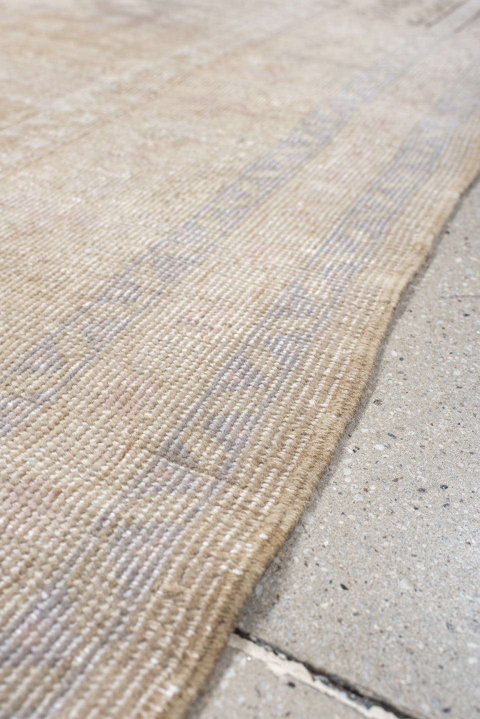 3' x 5' one-of-a-kind handmade antique Sparta small size rug. Color palette: ivory, taupe, beige, charcoal, greige, gray
