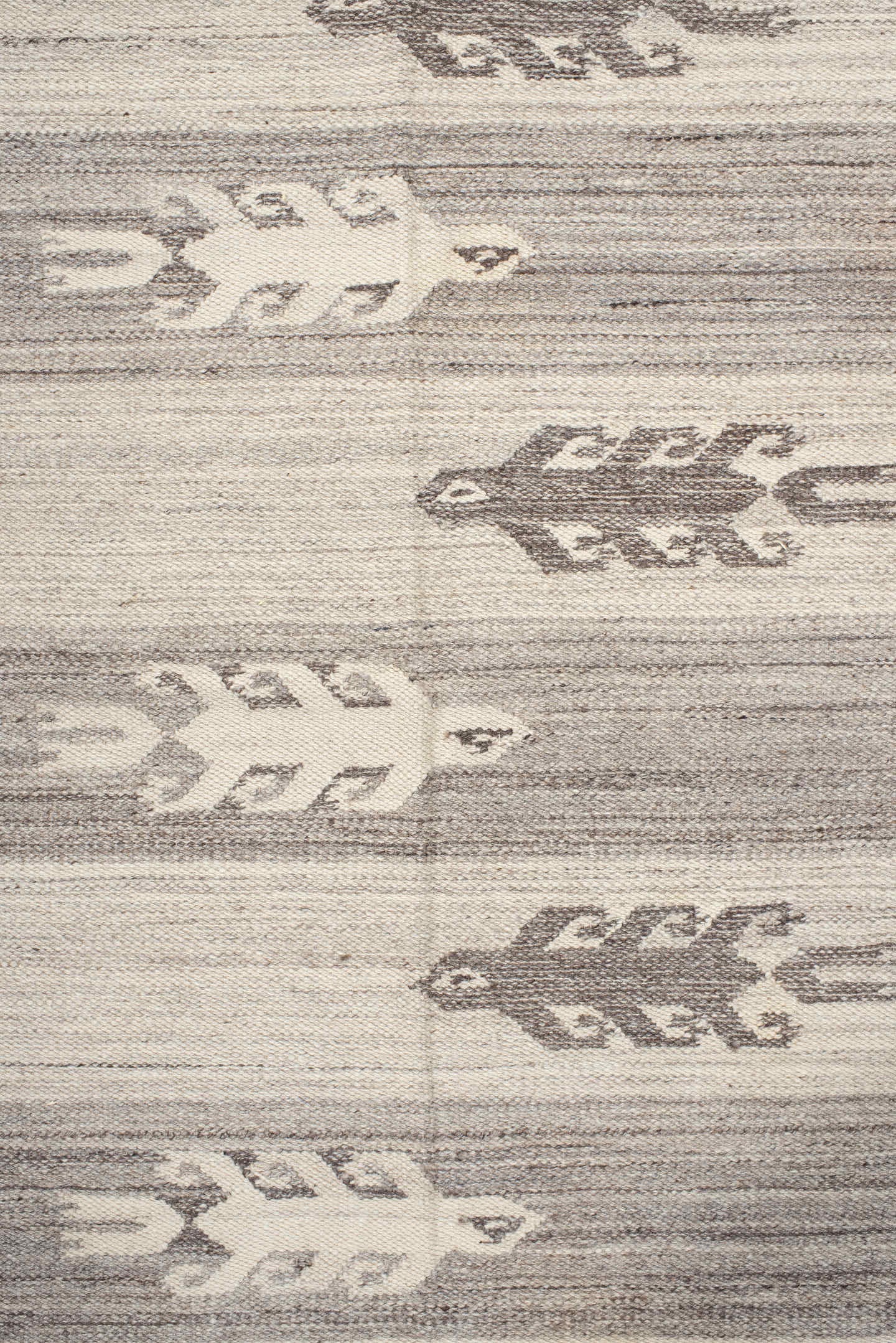 5' x 8' one-of-a-kind handmade antique Kilim medium size rug. Color palette: ivory, gray, charcoal, cream, black