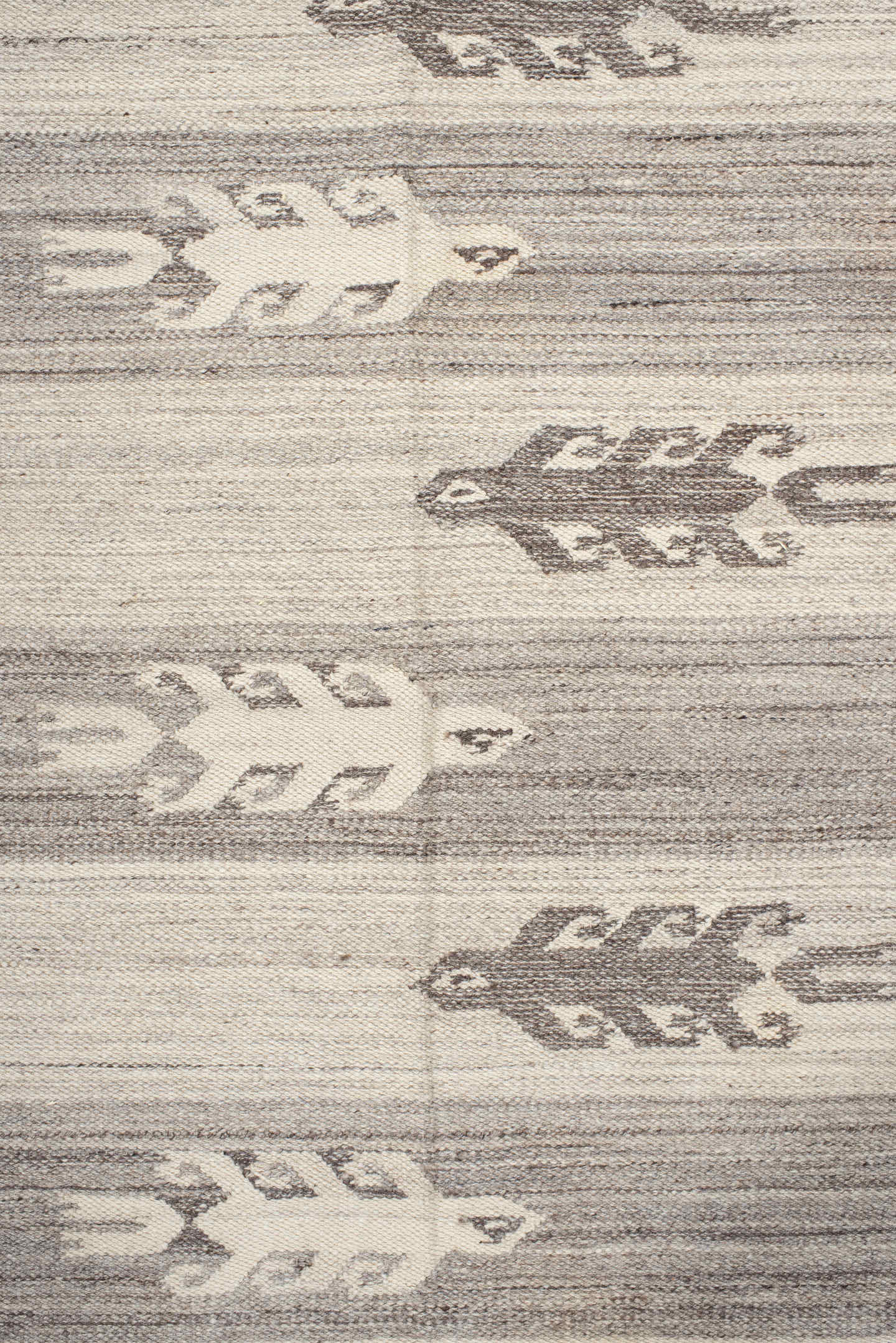 5' x 8' one-of-a-kind handmade antique Kilim medium size rug. Color palette: ivory, gray, charcoal, cream, black