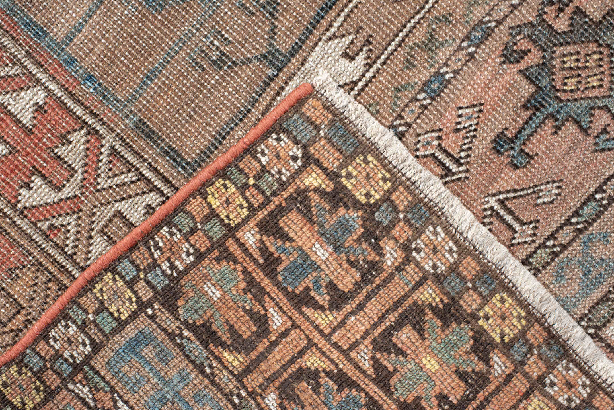 4' x 5' one-of-a-kind handmade vintage Bokara small size rug. Color palette: black, brown, dim gray, gray, light gray