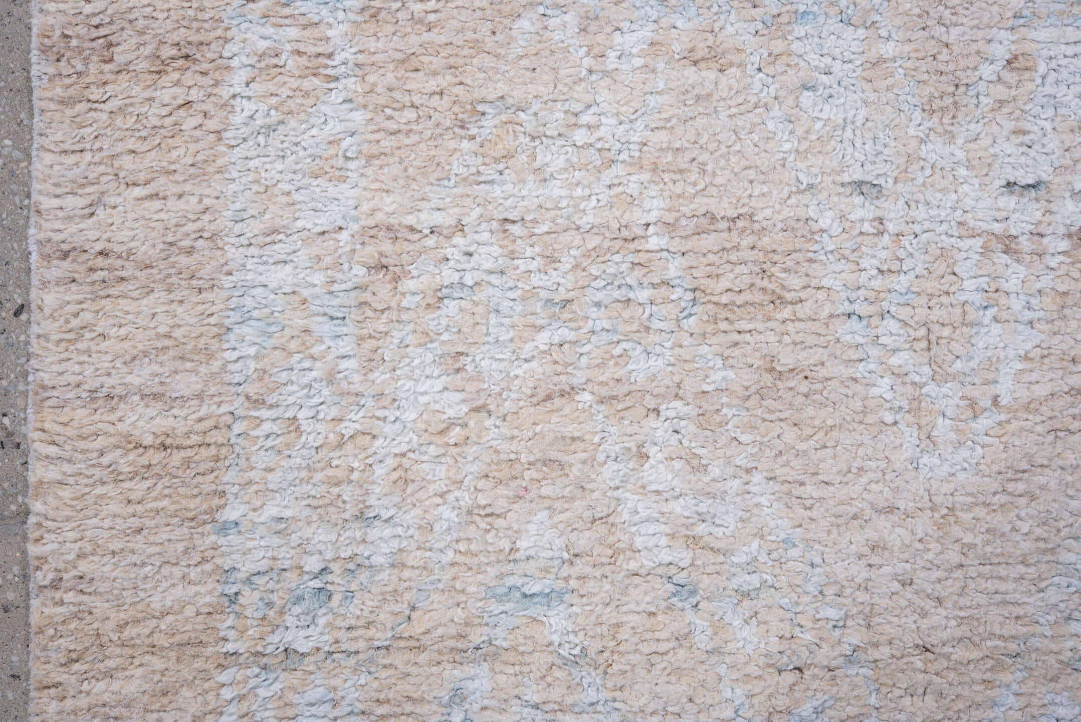 3' x 12' one-of-a-kind handmade vintage Kilim runner rug. Color palette: ivory, sky blue, beige, light blue