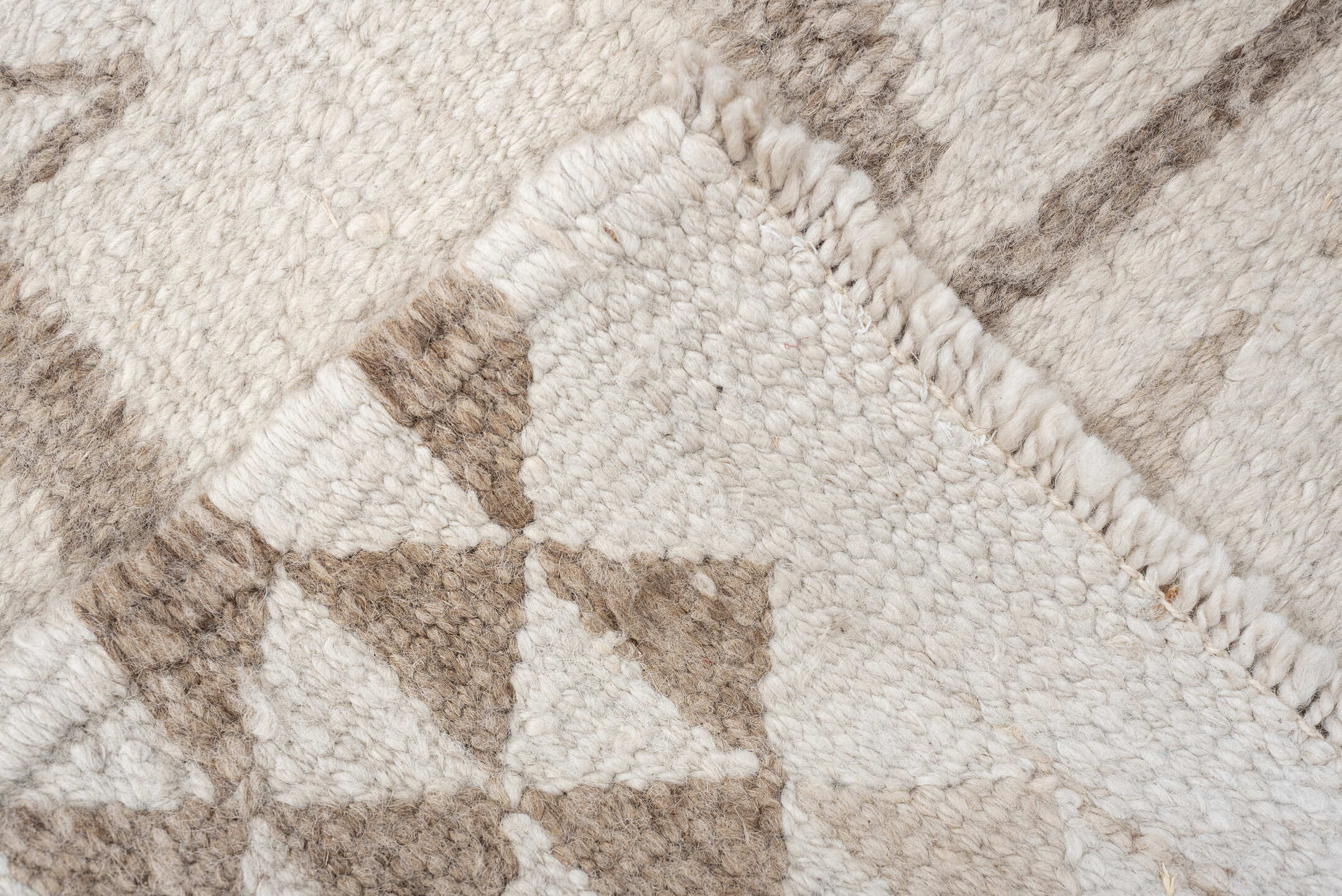 2' x 10' one-of-a-kind handmade antique Kilim runner rug. Color palette: ivory, taupe, beige, sand, gray