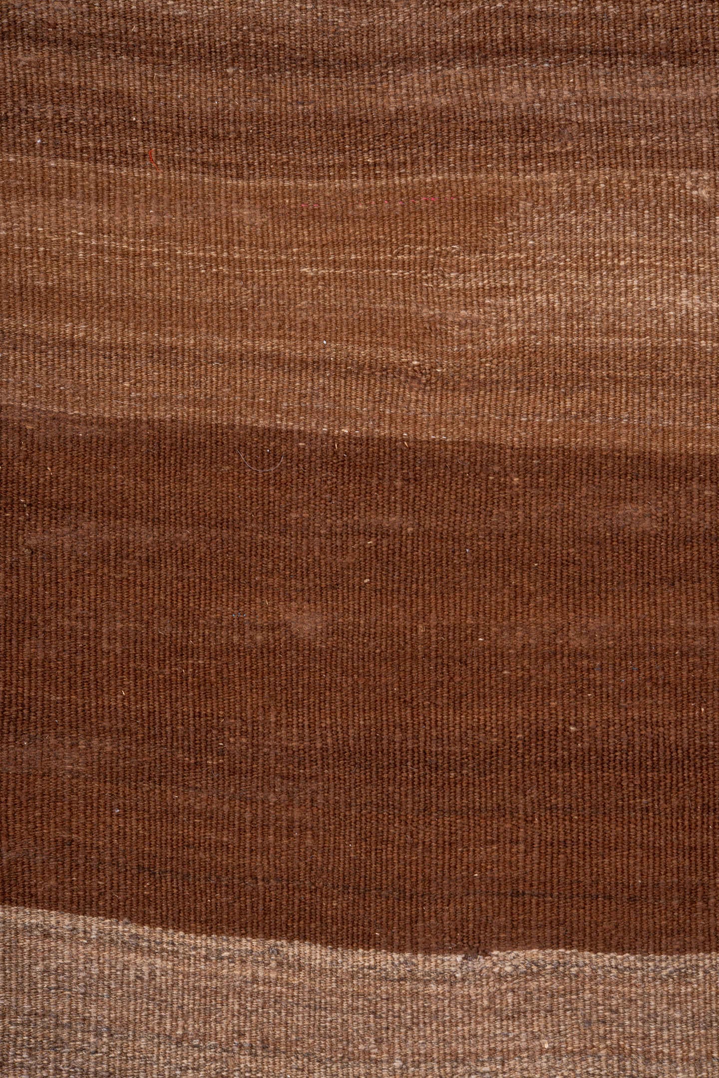 7' x 9' one-of-a-kind handmade vintage Kilim rug. Color palette: brown, camel, taupe, tan, beige, gray