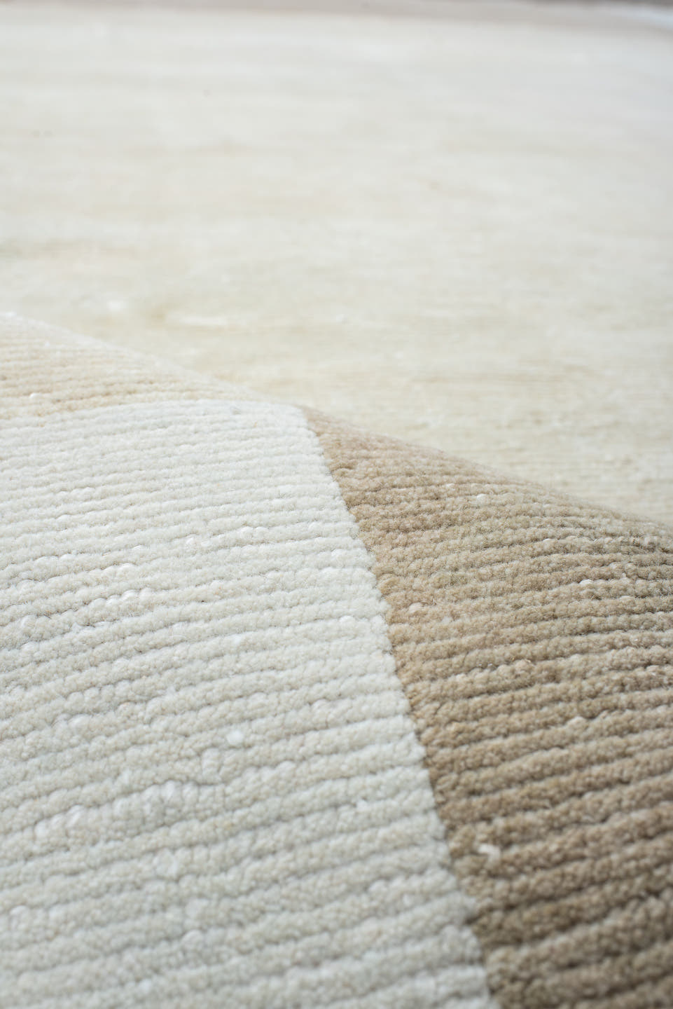 8' x 11' one-of-a-kind handmade vintage Tibetan large size rug. Color palette: ivory, cream, beige, taupe, light gray, gray
