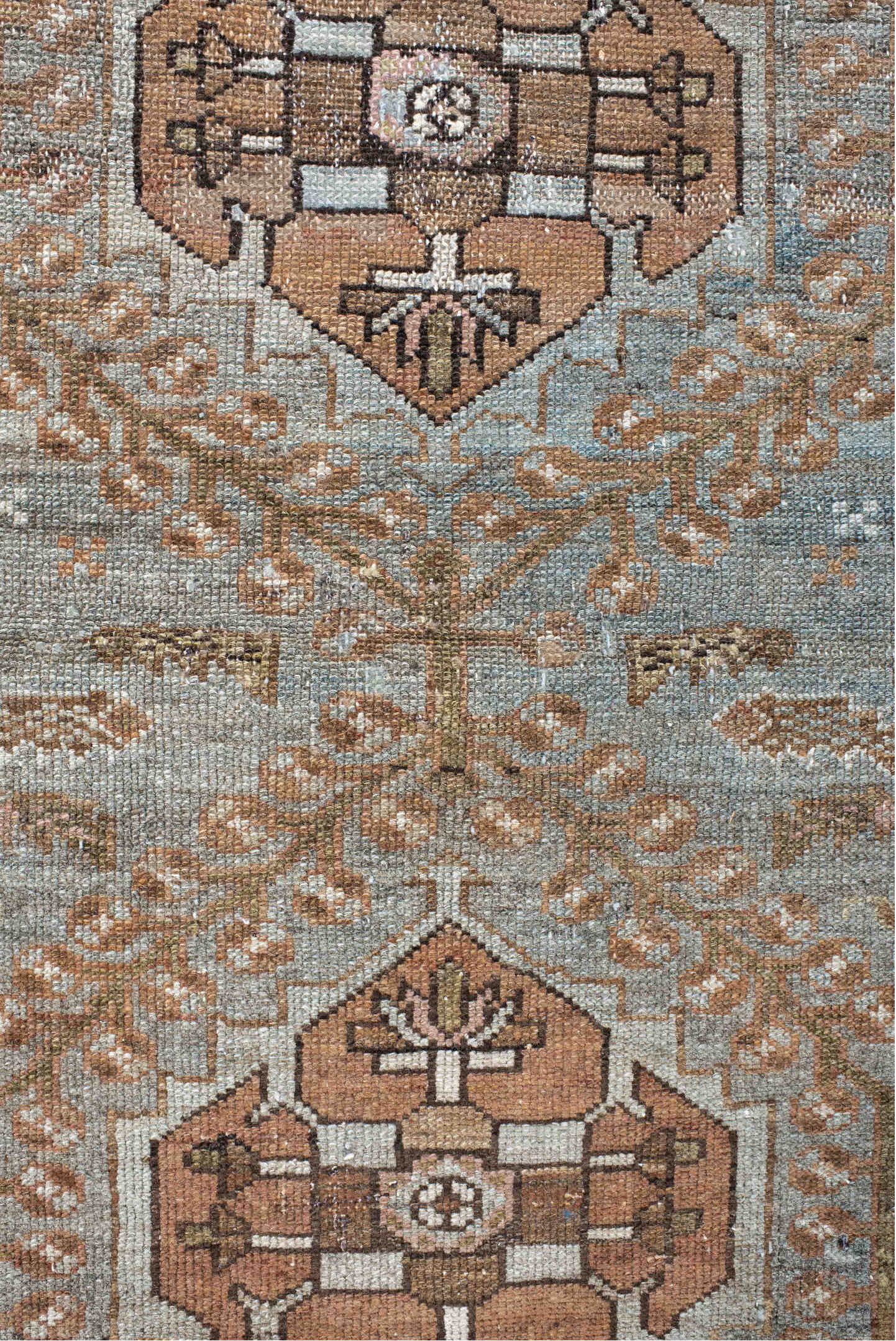 3' x 5' one-of-a-kind handmade vintage Malayer small size rug. Color palette: black, brown, charcoal, dark gray, gray