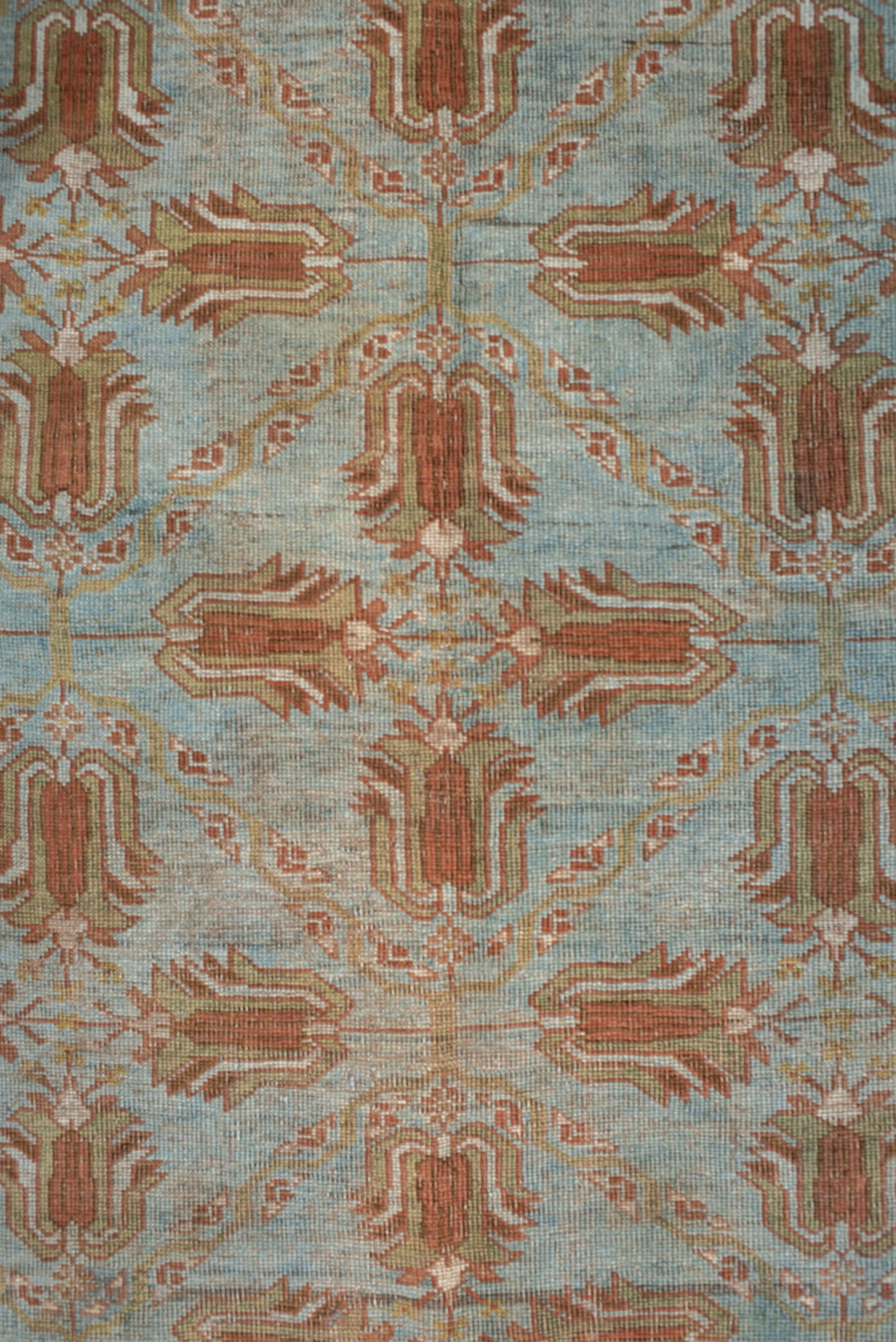 4' x 5' one-of-a-kind handmade vintage Afshar small size rug. Color palette: light blue, terra cotta, ivory, camel, taupe