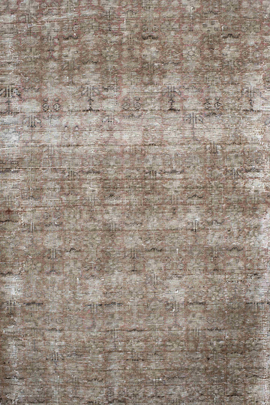 8' x 13' one-of-a-kind handmade vintage Sivas large size rug. Color palette: taupe, beige, ivory, camel, rose, charcoal