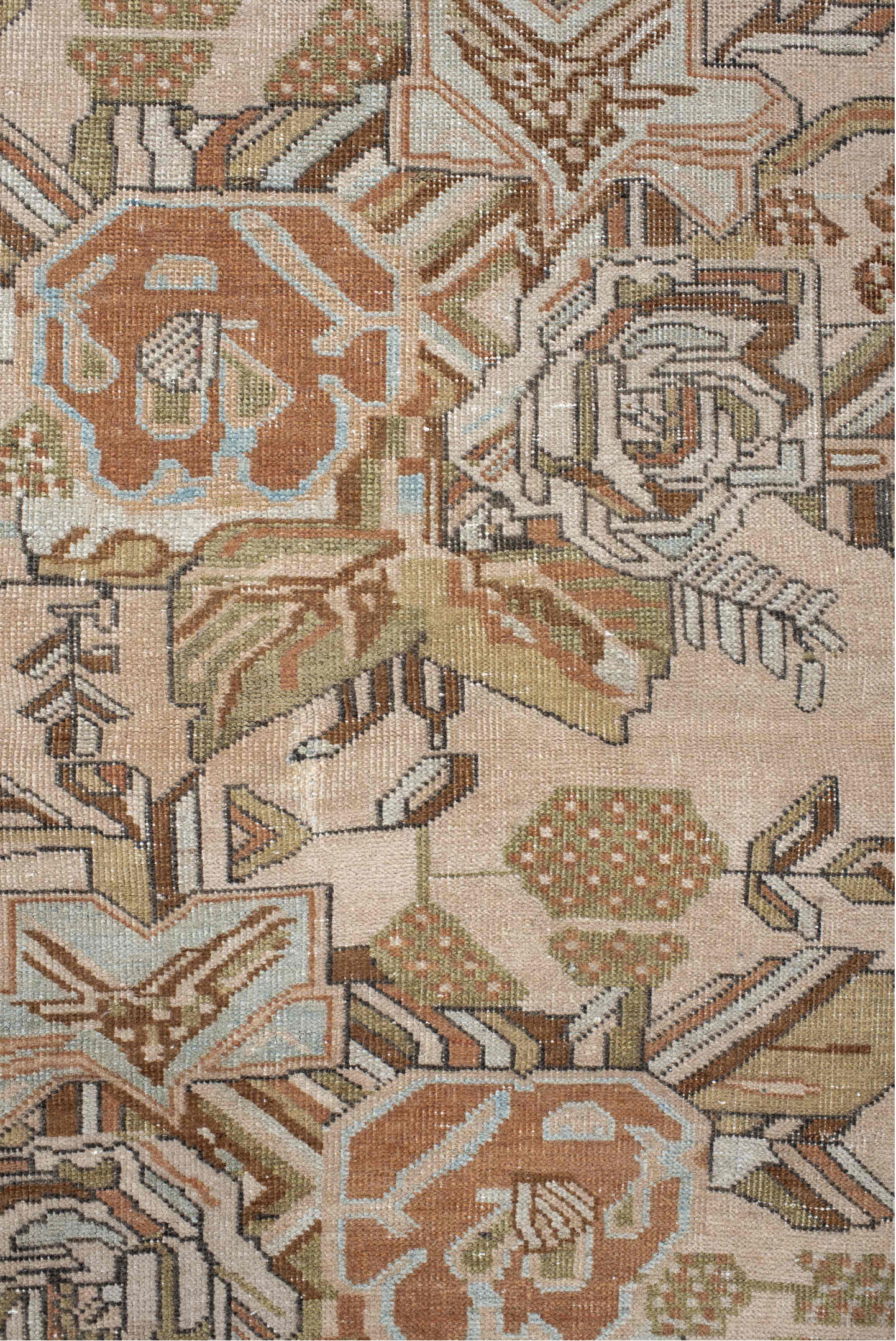 3' x 4' one-of-a-kind handmade vintage Afshar small size rug. Color palette: brown, gray, light gray, off-white, orange