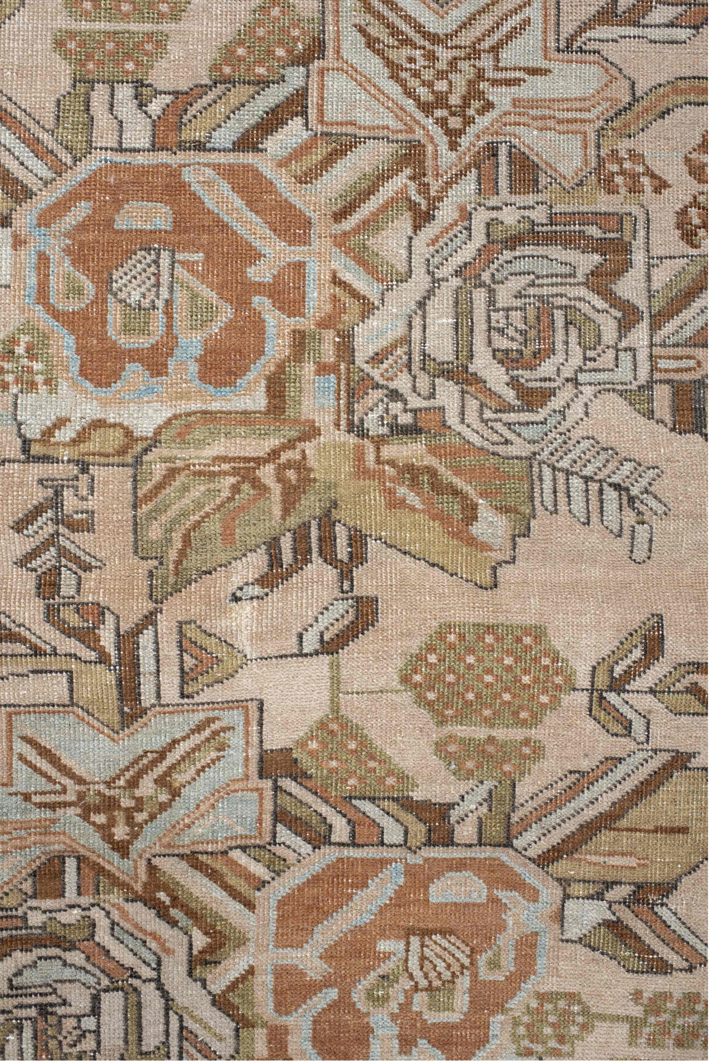 3' x 4' one-of-a-kind handmade vintage Afshar small size rug. Color palette: brown, gray, light gray, off-white, orange