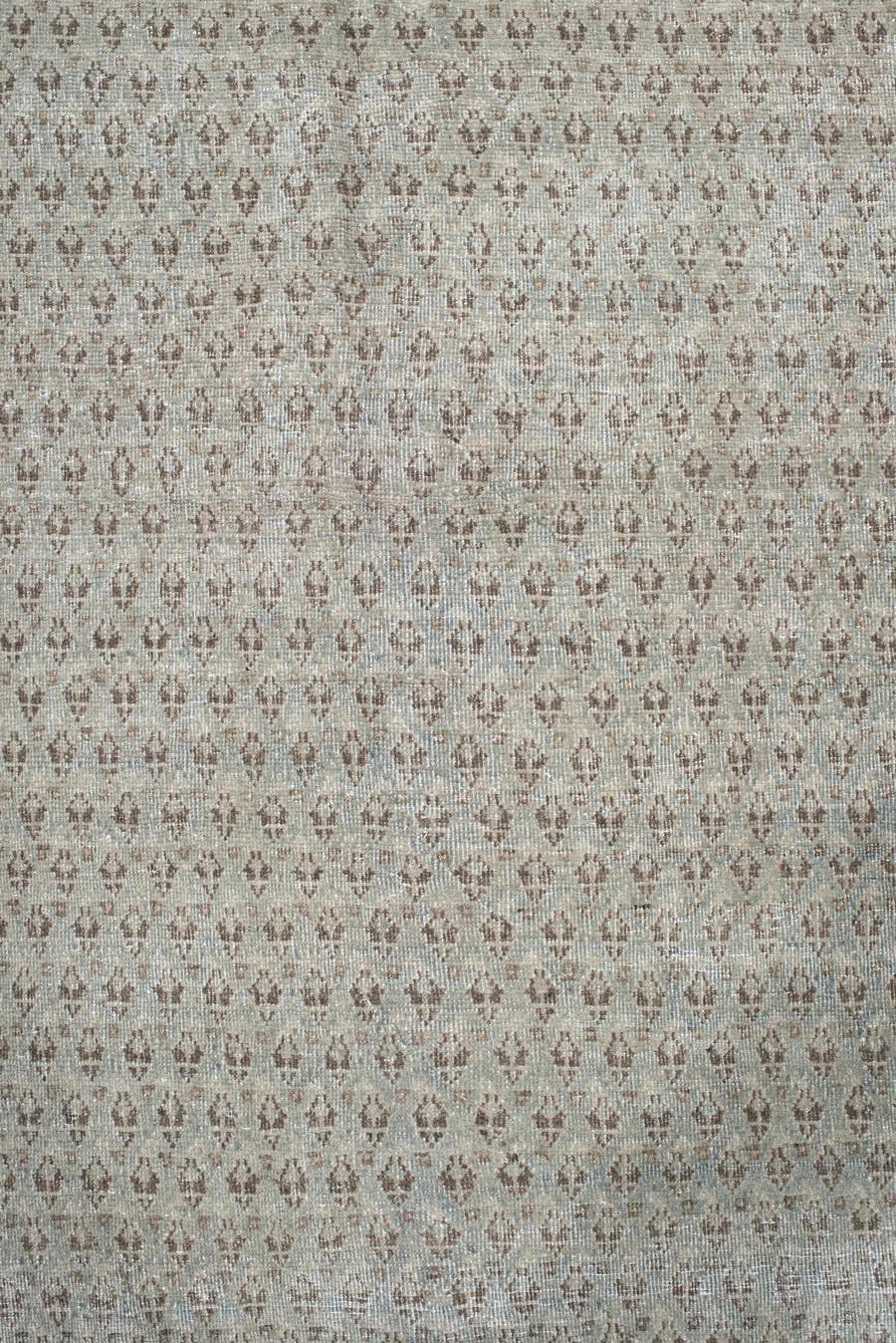 10' x 13' one-of-a-kind handmade vintage Mir large size rug. Color palette: ivory, taupe, beige, sand, camel, light brown