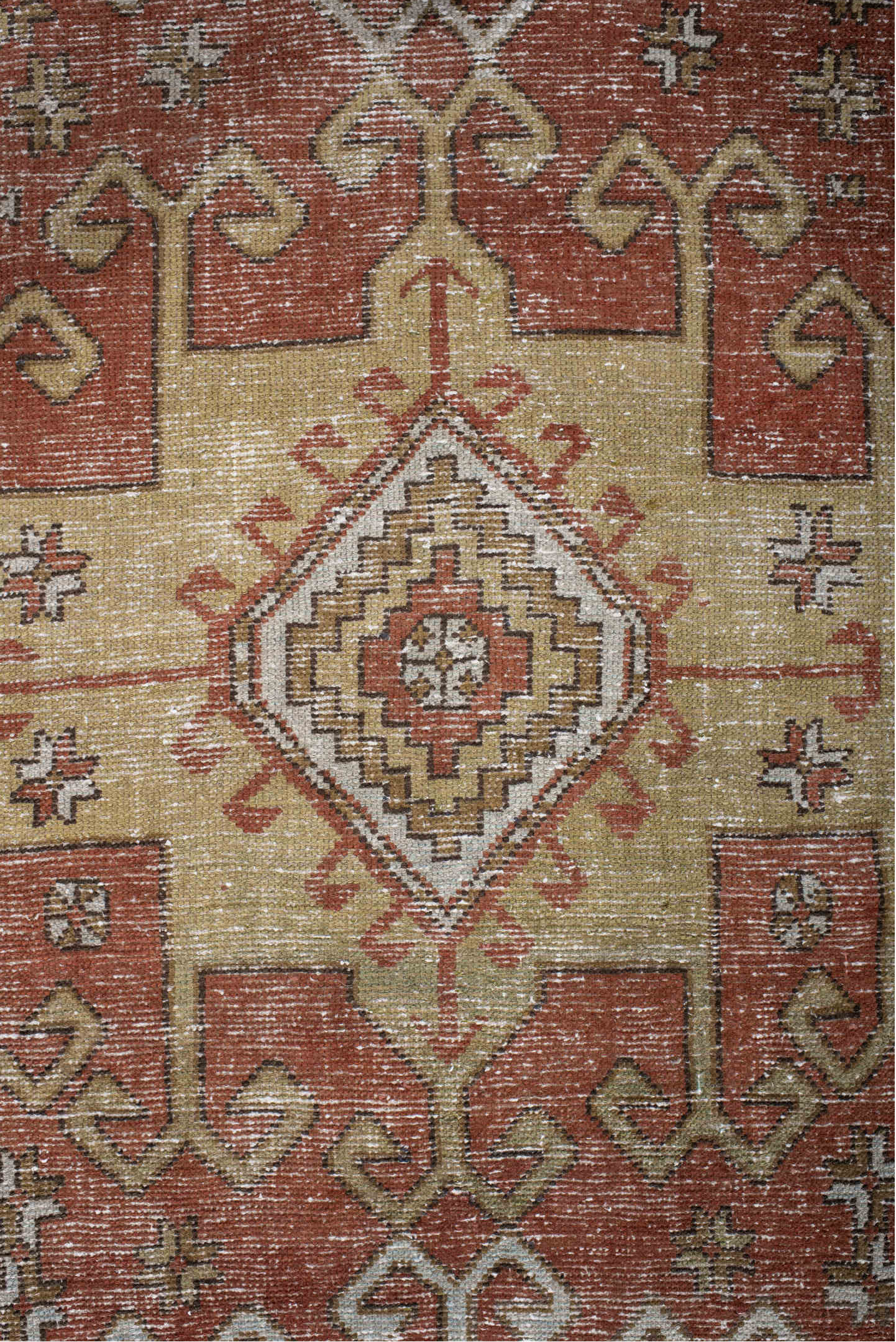 3' x 10' one-of-a-kind handmade vintage NW Persian runner rug. Color palette: rust, ivory, olive, taupe, rose, brown