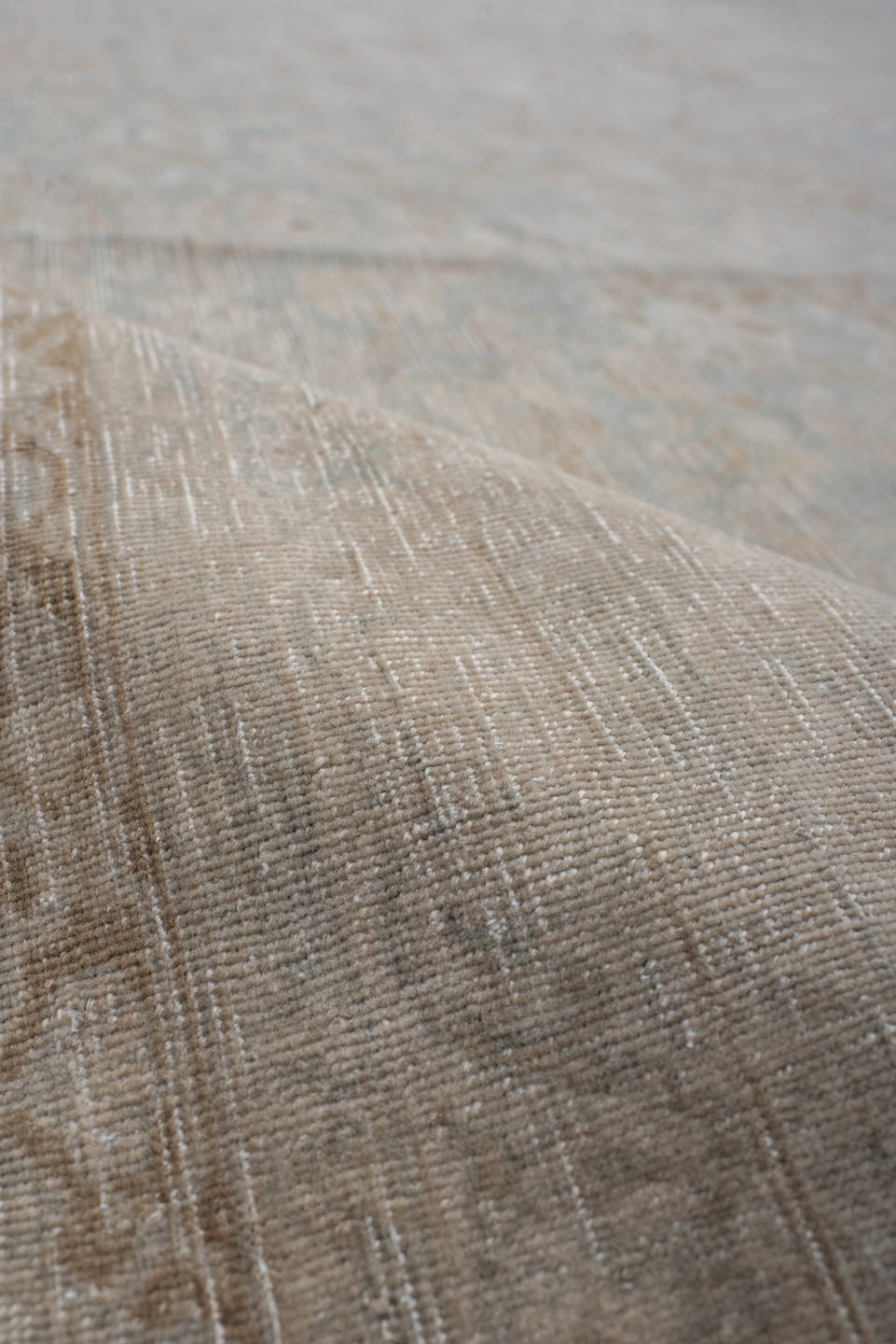 9' x 12' one-of-a-kind handmade antique Tabriz large size rug. Color palette: ivory, pale blue, beige, cream, taupe