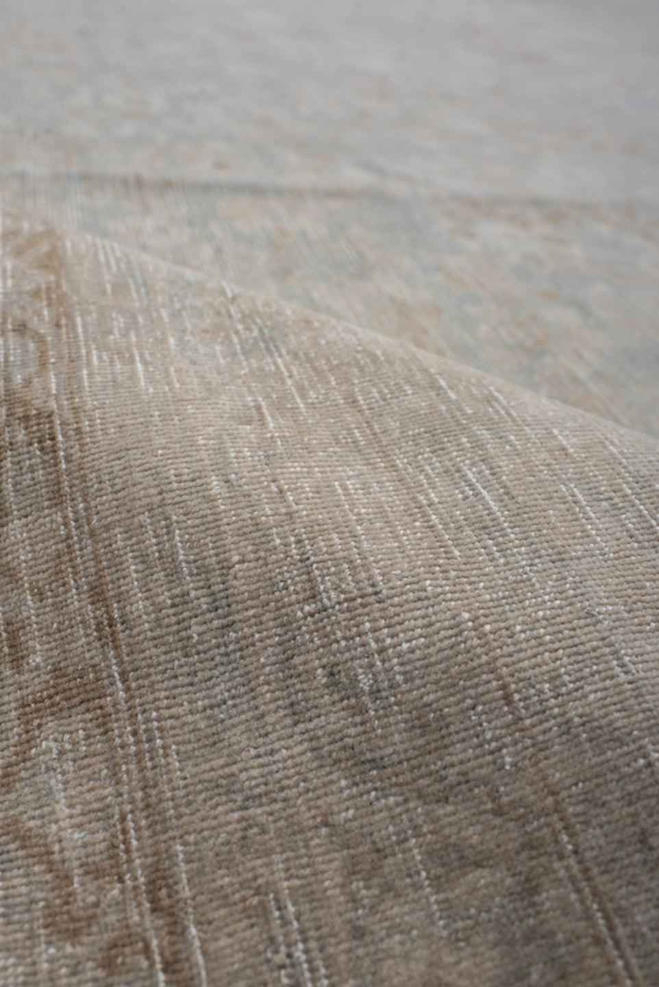 9' x 12' one-of-a-kind handmade vintage Tabriz large size rug. Color palette: light gray, off-white, gray, brown, dark gray