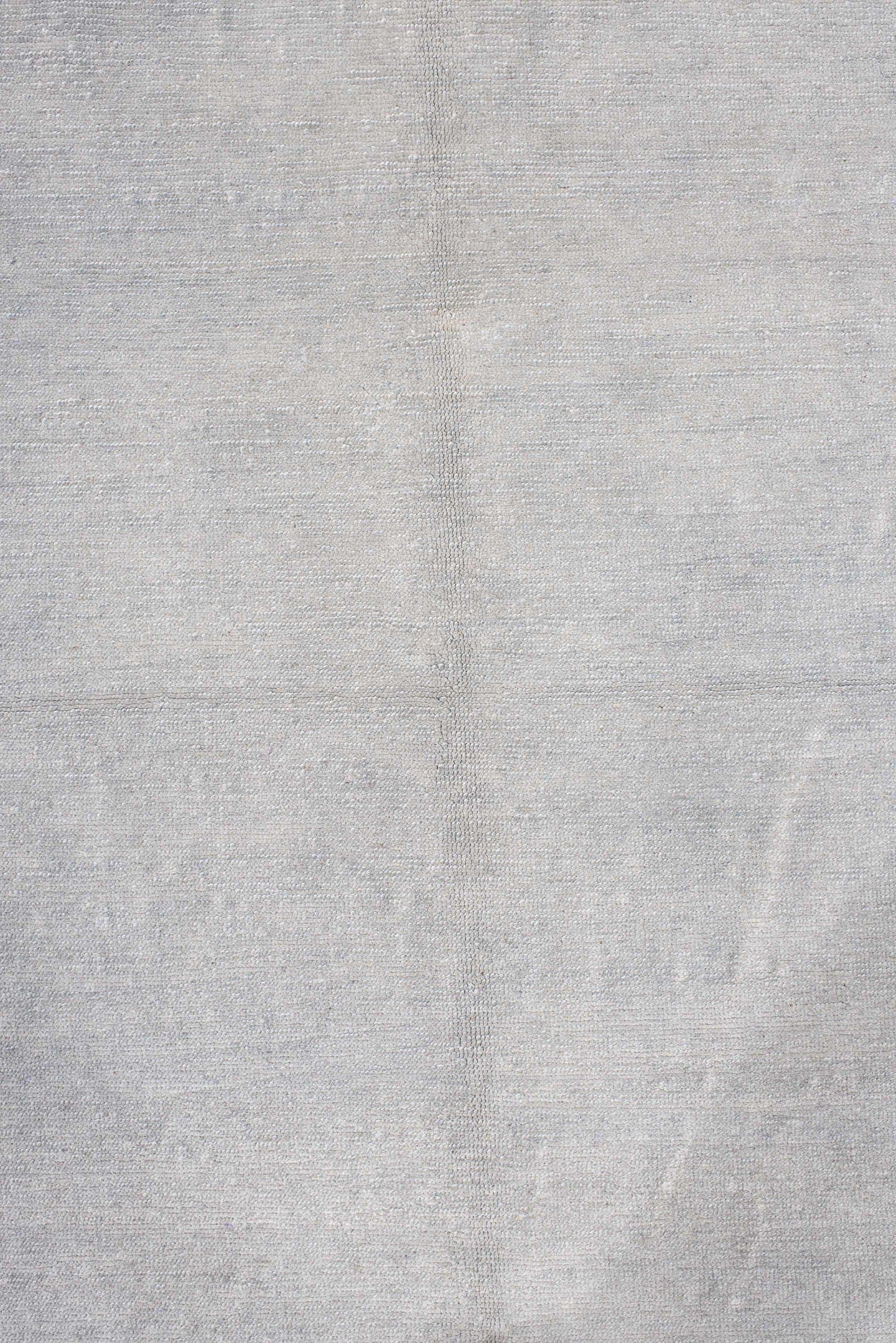 3' x 4' one-of-a-kind handmade vintage Nepal small size rug. Color palette: ivory, silver, blush, taupe, gray, pink, beige