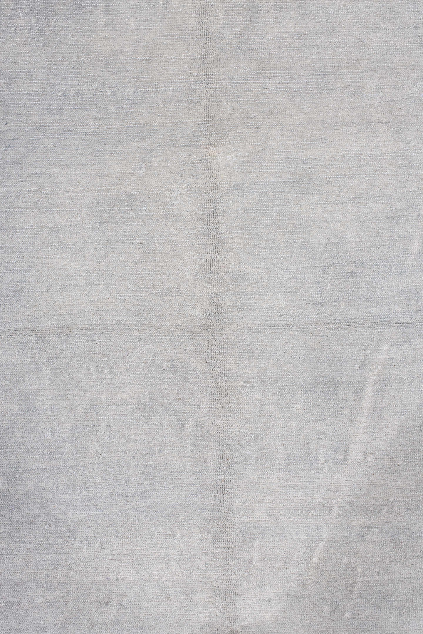 3' x 4' one-of-a-kind handmade vintage Nepal small size rug. Color palette: ivory, silver, blush, taupe, gray, pink, beige