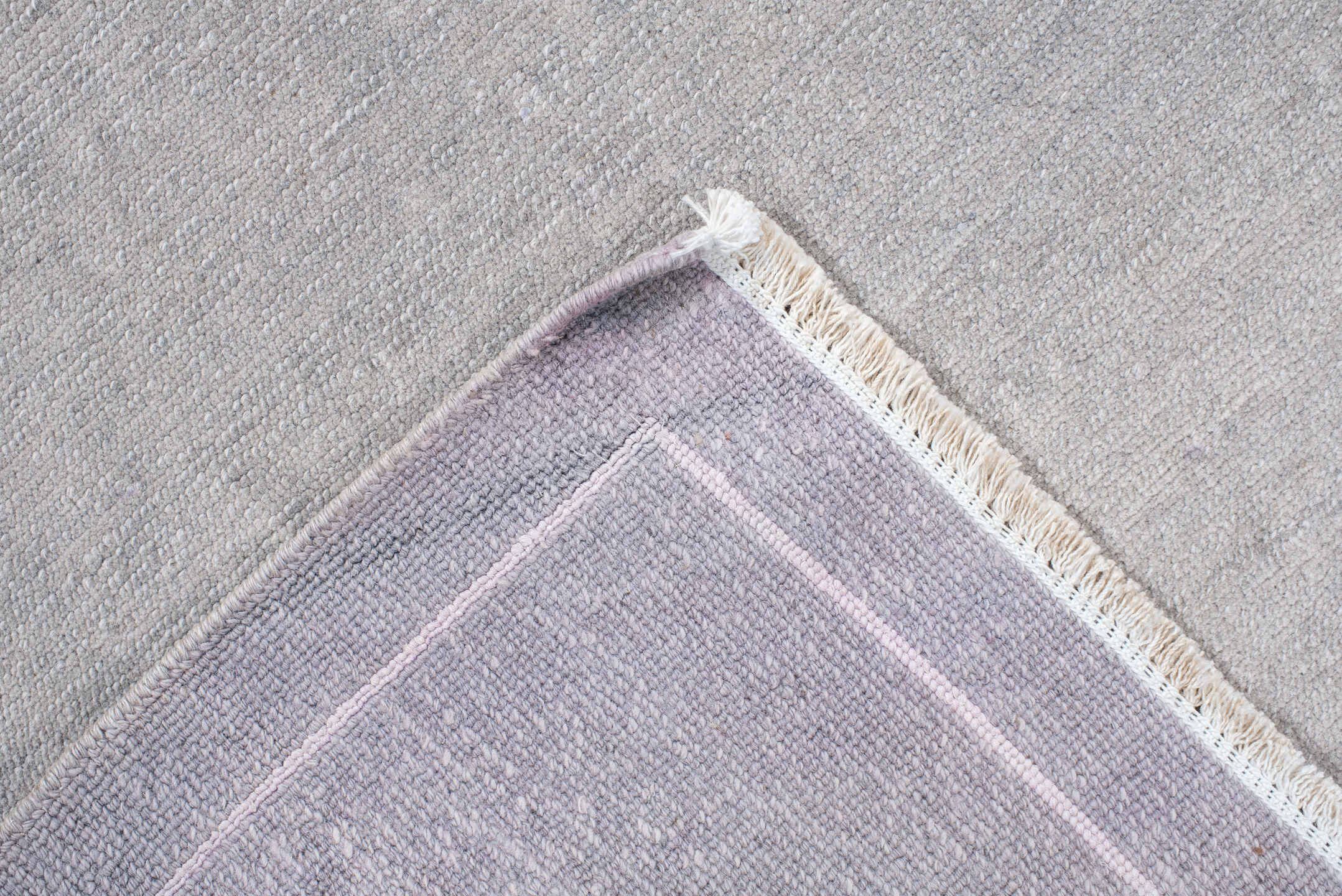 3' x 4' one-of-a-kind handmade vintage Nepal small size rug. Color palette: ivory, silver, blush, taupe, gray, pink, beige