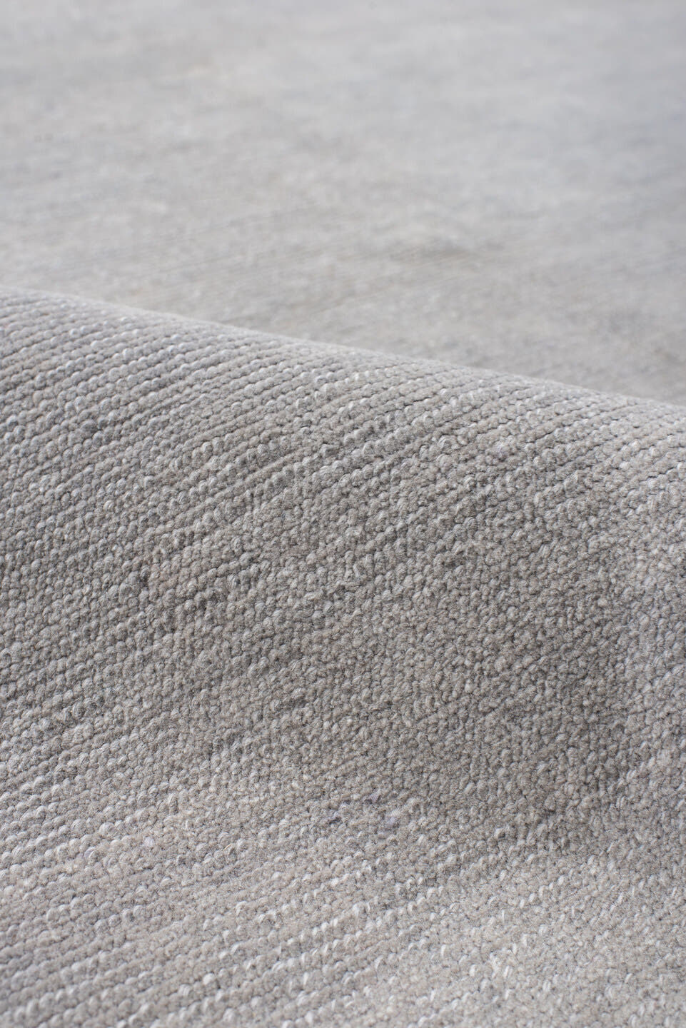 3' x 4' one-of-a-kind handmade vintage Nepal small size rug. Color palette: ivory, silver, blush, taupe, gray, pink, beige