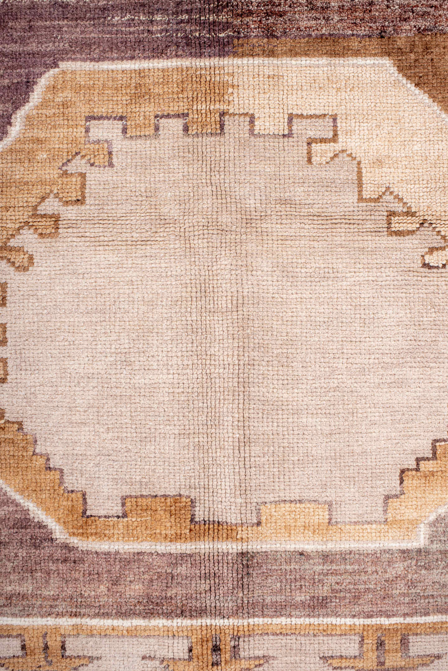 11' x 14' one-of-a-kind handmade vintage Kars oversize rug. Color palette: blush, camel, ivory, brown, taupe, cream, pink