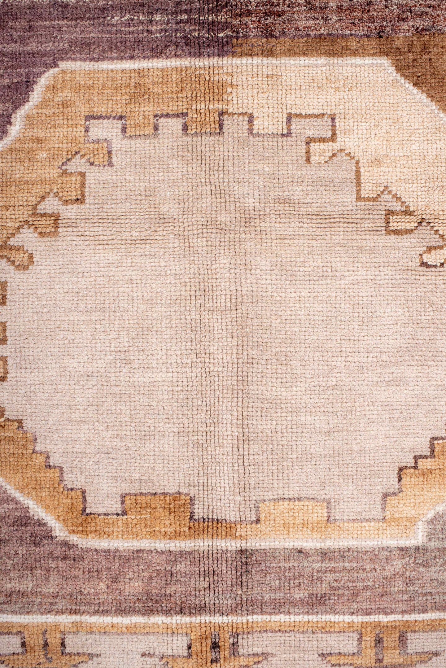 11' x 14' one-of-a-kind handmade vintage Kars oversize rug. Color palette: blush, camel, ivory, brown, taupe, cream, pink
