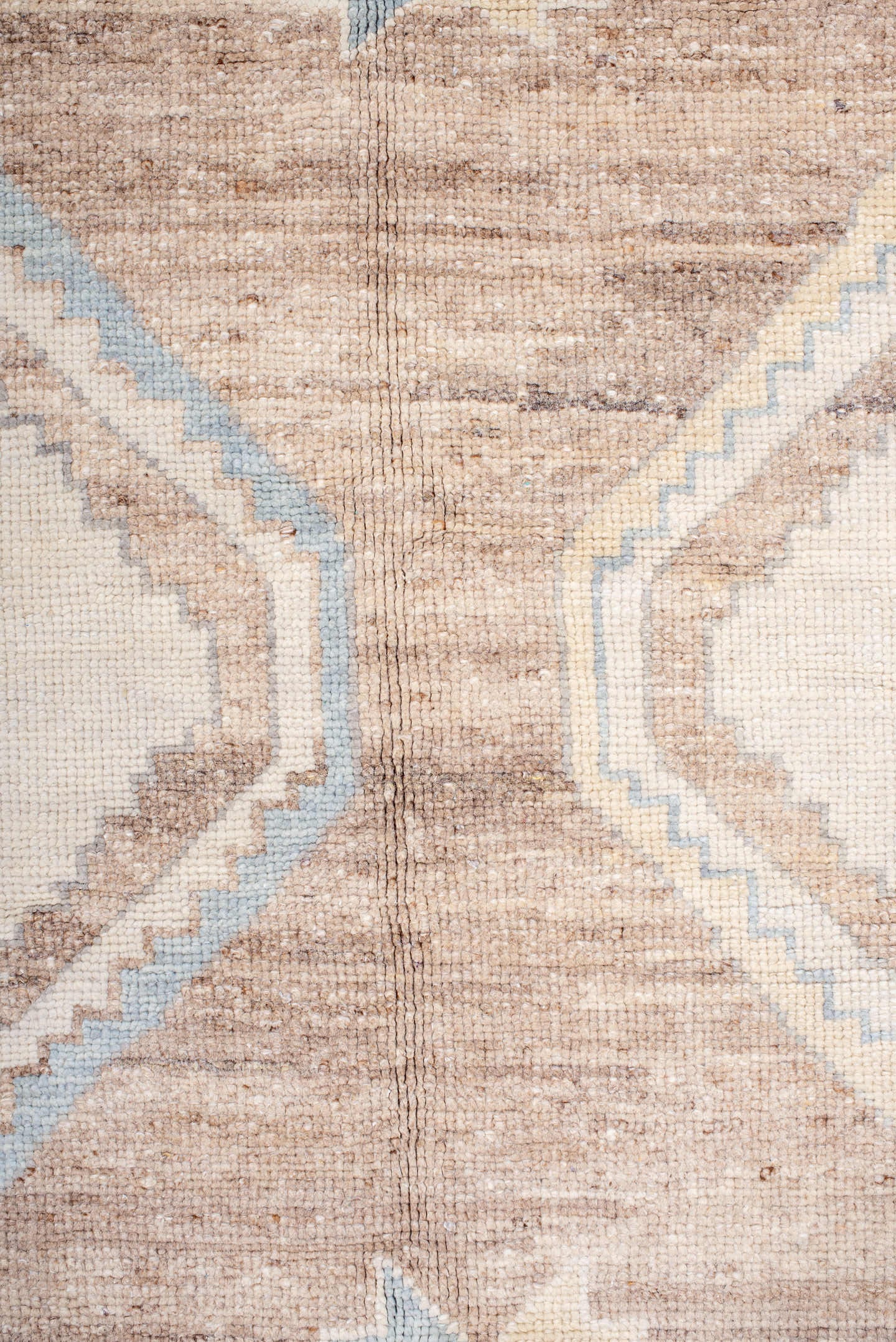 12' x 15' one-of-a-kind handmade vintage Oushak oversize rug. Color palette: taupe, ivory, powder_blue, gray, peach, beige